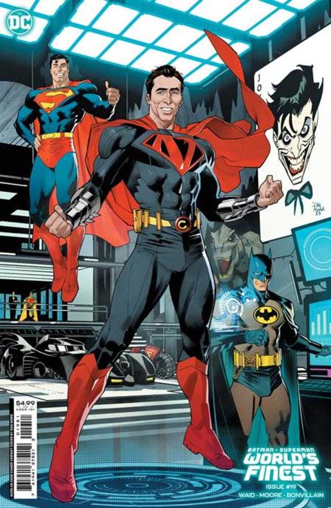 Batman Superman Worlds Finest #19 Cover C Dan Mora Nicolas Cage Super Variant - Premium Card Stock Collectible Edition - Perfect for DC Comics Fans, Collectors & Superhero Enthusiasts