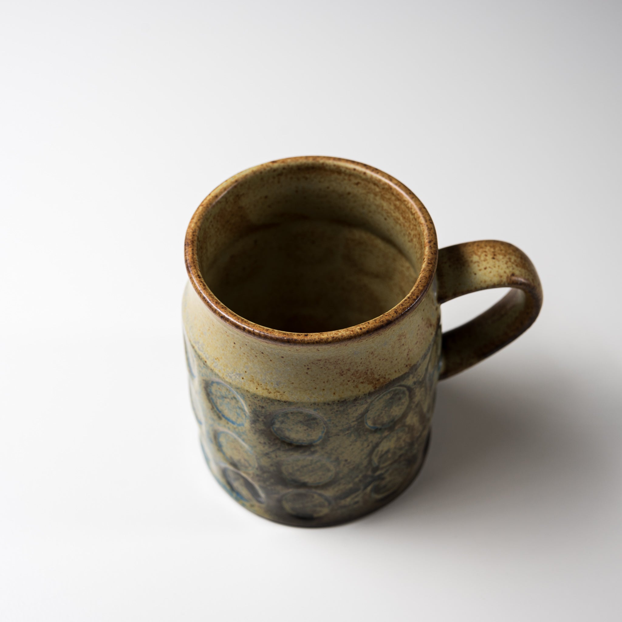 Seto Ware KASHIWA Polka Dot Ceramic Mug - 270ml (9oz) Japanese Tea Cup for Coffee, Tea & Hot Drinks - Perfect for Home, Office & Gift Giving