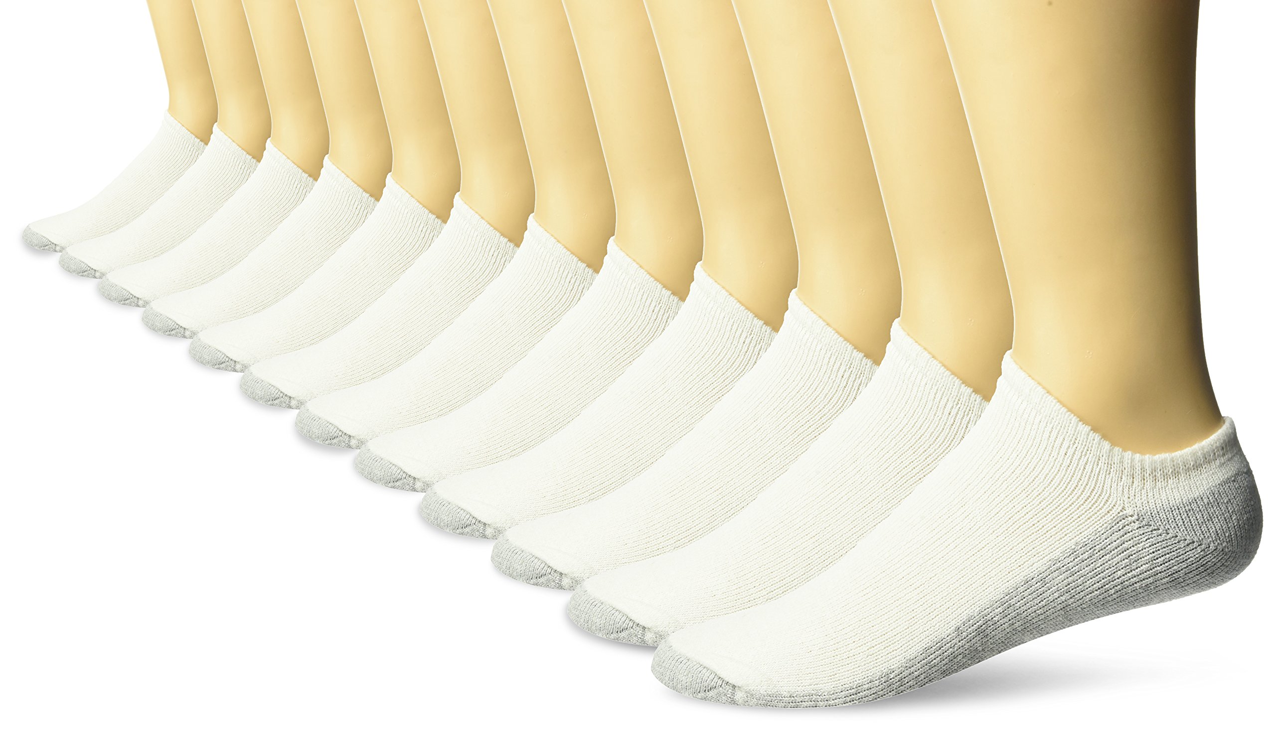 Fruit of the Loom Men's Dual Defense No Show Socks 12-Pack - Breathable & Odor Control Athletic Socks for Running, Gym & Everyday Wear