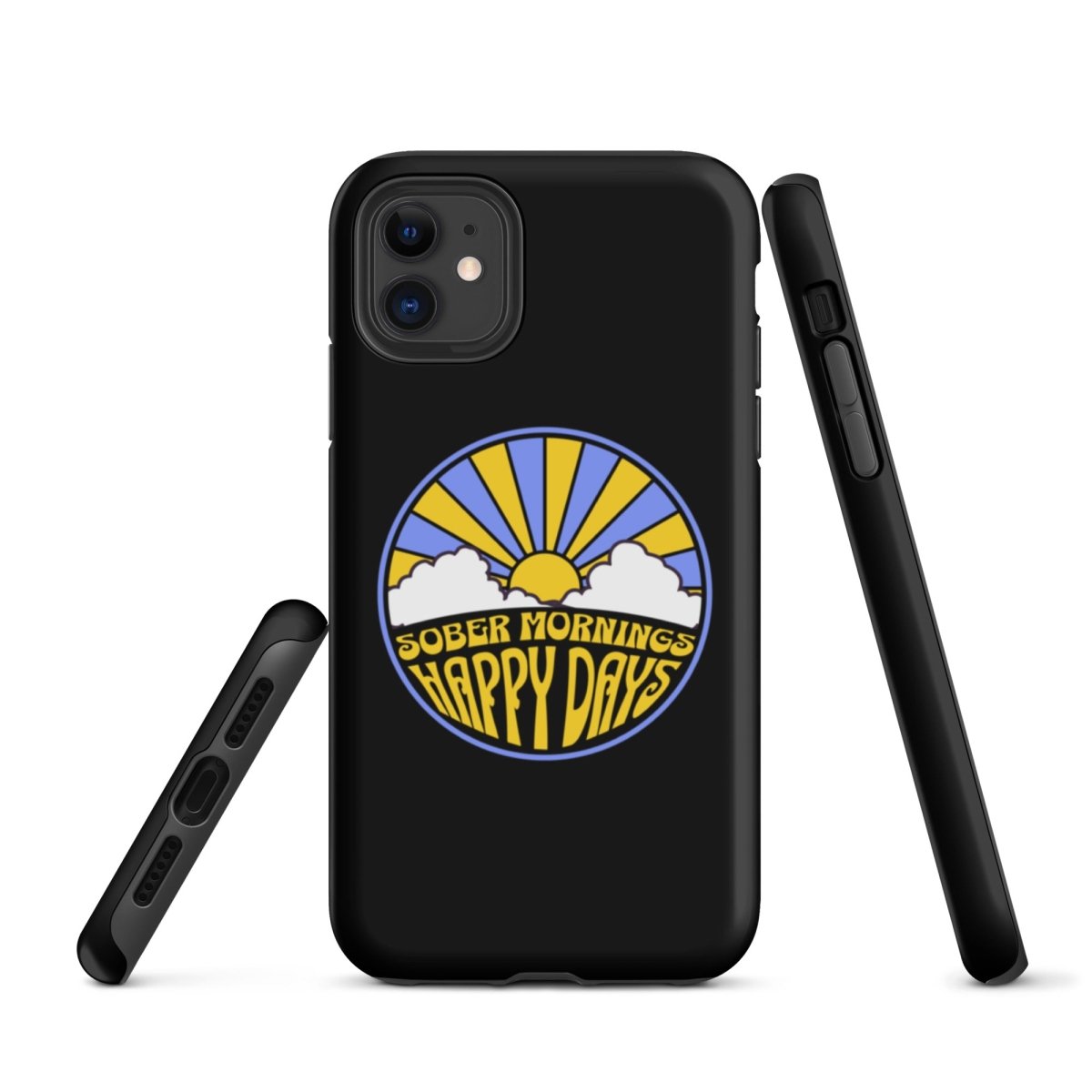 Tough iPhone® Case for Protection - Durable & Stylish for Sober Mornings & Happy Days | Perfect for Daily Use, Work & Outdoor Activities