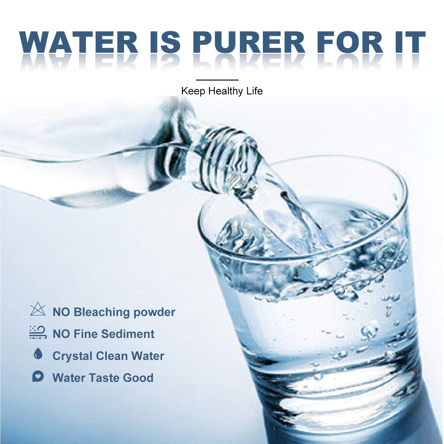 Membrane Solutions 20 Micron Sediment Water Filter Replacement Cartridge - Polypropylene Whole House Water Filter 20