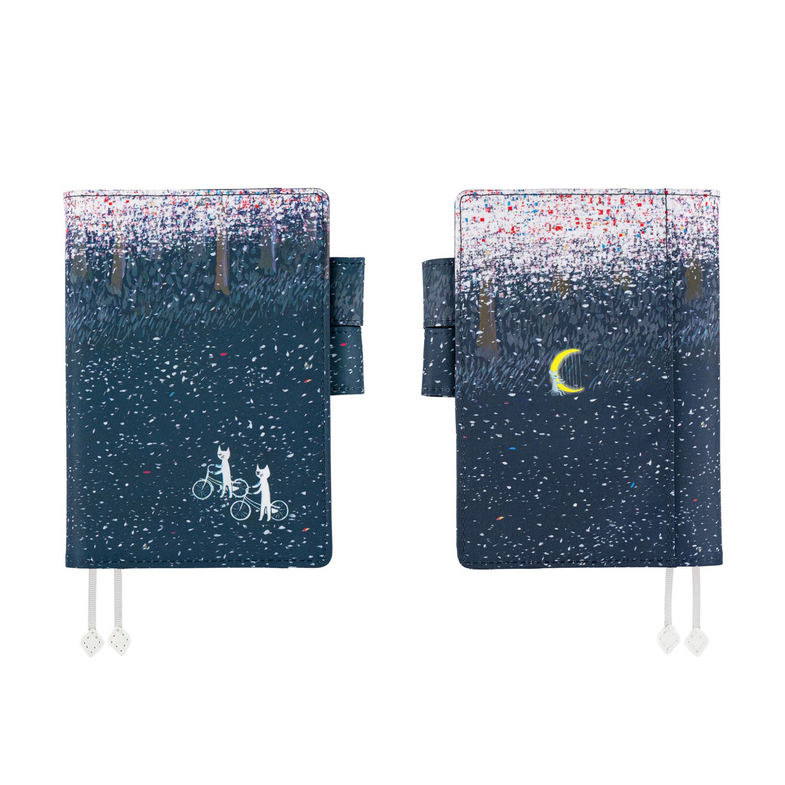 Hobonichi Planner Cover A6 - Hiroko Kubota Illuminated Flowers Design | Premium PU Leather Journal Cover for Daily Planning, Journaling & Note Taking | Perfect Gift for Students & Professionals