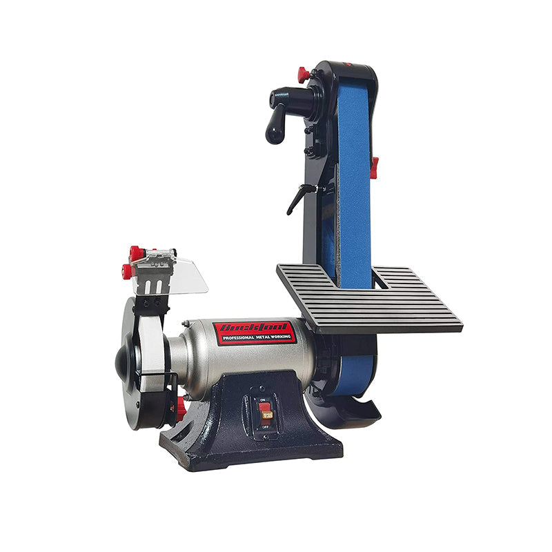 BG2600 2 x 42 Inch Belt Sander & 6 Inch Bench Grinder Combo - Perfect for Woodworking, Metal Polishing, and DIY Home Projects