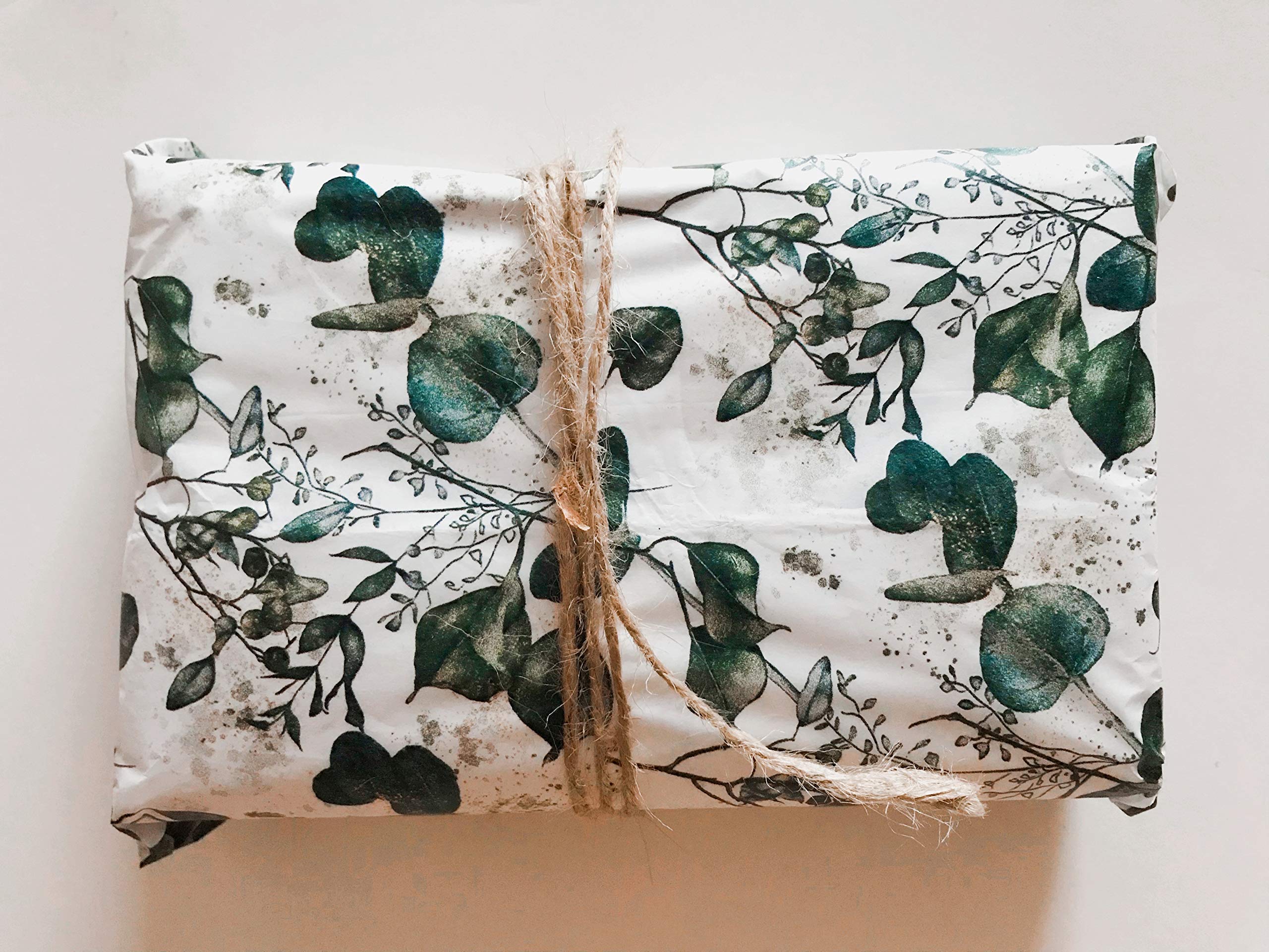 InsideMyNest Eucalyptus Botanical Tissue Paper Sheets - 30x20 Inch Eco-Friendly Gift Wrap & Box Filler (50 Sheets) for Wedding, Birthday Party Decorations and DIY Craft Projects