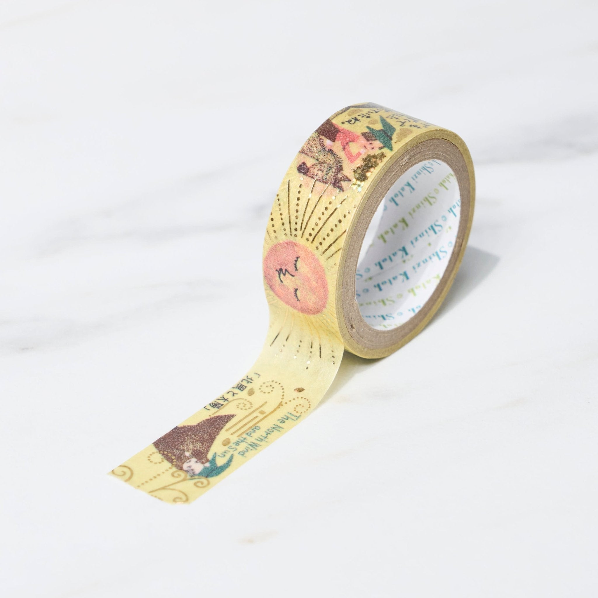 Aesop Fairy Tale Gems Masking Tape Set - Shinzi Katoh Kirapika Decorative Washi Tape for Scrapbooking, Journaling & Gift Wrapping - Cute Japanese Stationery for DIY Crafts, Bullet Journals & Home Decor