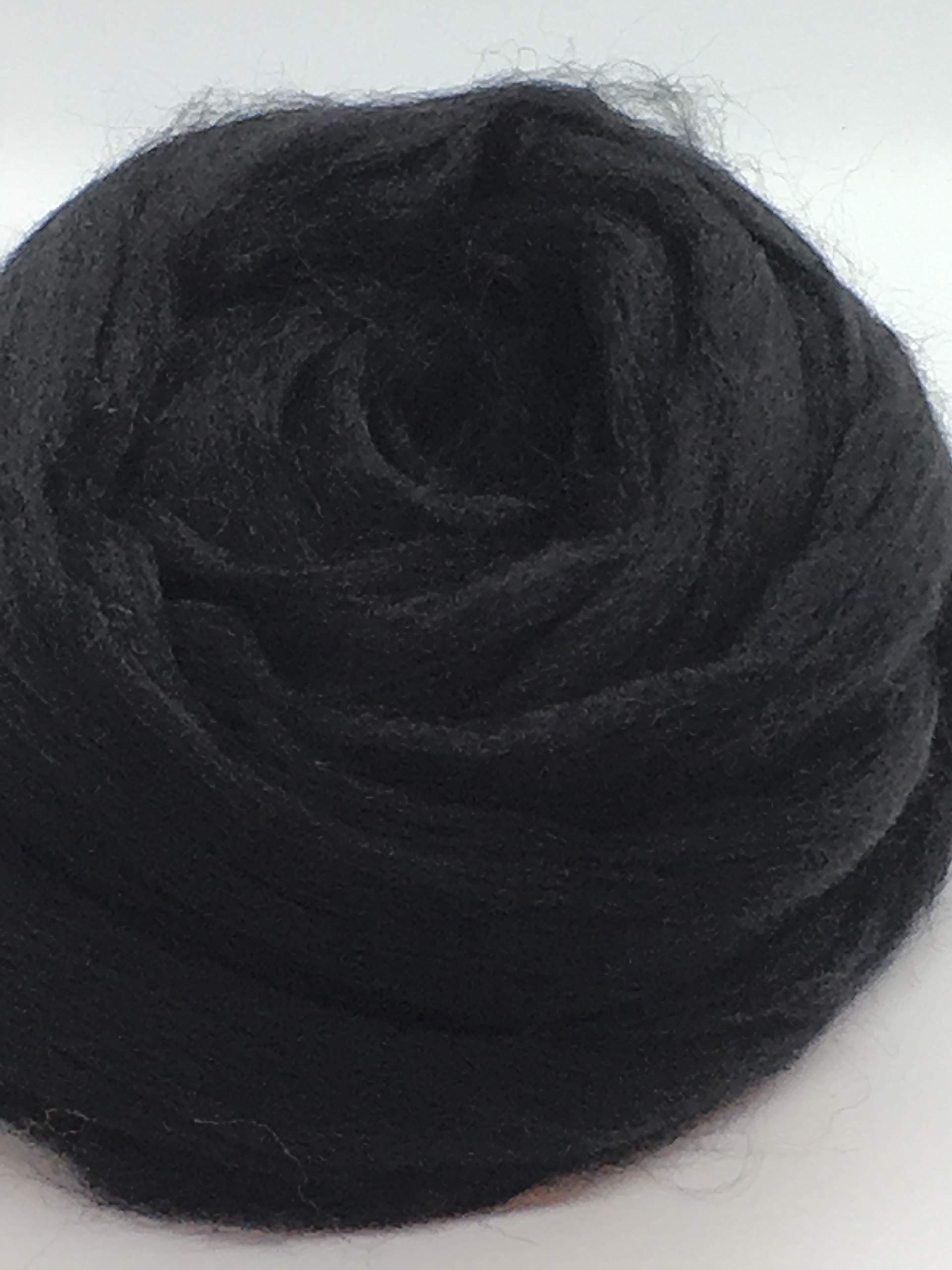 Premium Black Wool Top Roving Fiber for Spinning & Felting - 100% Australian Merino Wool - Ultra Soft 4lb Bundle - Perfect for Hand Spinning, Needle Felting, Yarn Making & DIY Fiber Arts Projects