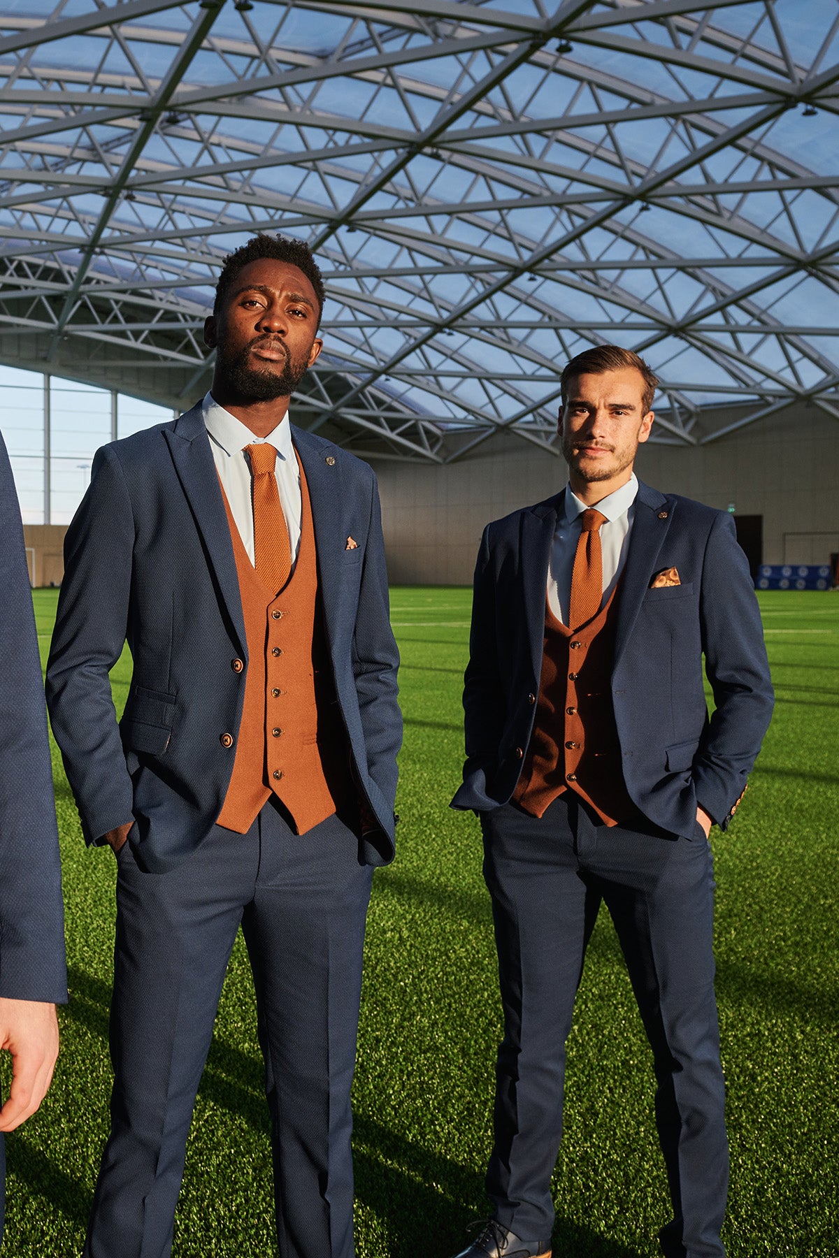 Official Leicester City F.C. Club Suit | MAX Royal Blue Men's Formal Suit with Kelvin Tan Waistcoat - Perfect for Match Days, Weddings & Special Occasions