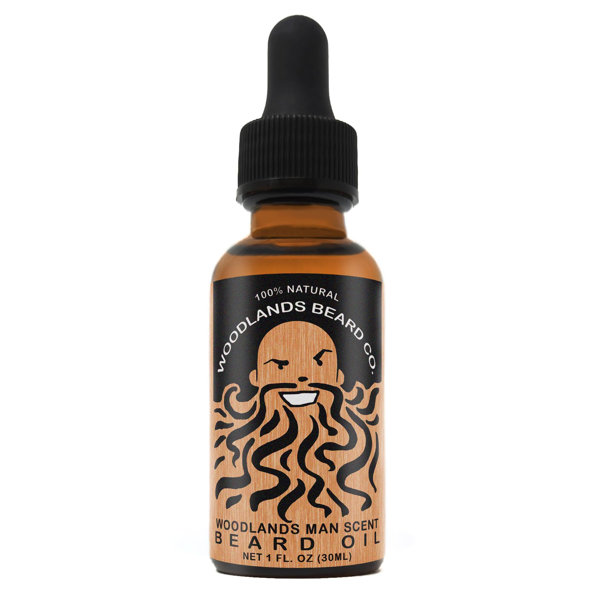 Premium Woodlands Man Beard Oil with Frankincense & Sandalwood - Natural Scented Grooming Oil for Men - Perfect for Daily Beard Care & Styling