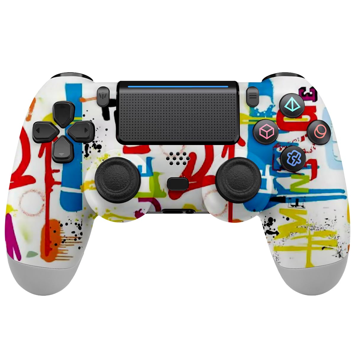 Wireless PS4 Controller with Dual Vibration - Compatible with PlayStation 4, PS4 Slim & PS4 Pro - Ergonomic Gamepad for Gaming, Streaming & Multiplayer Sessions