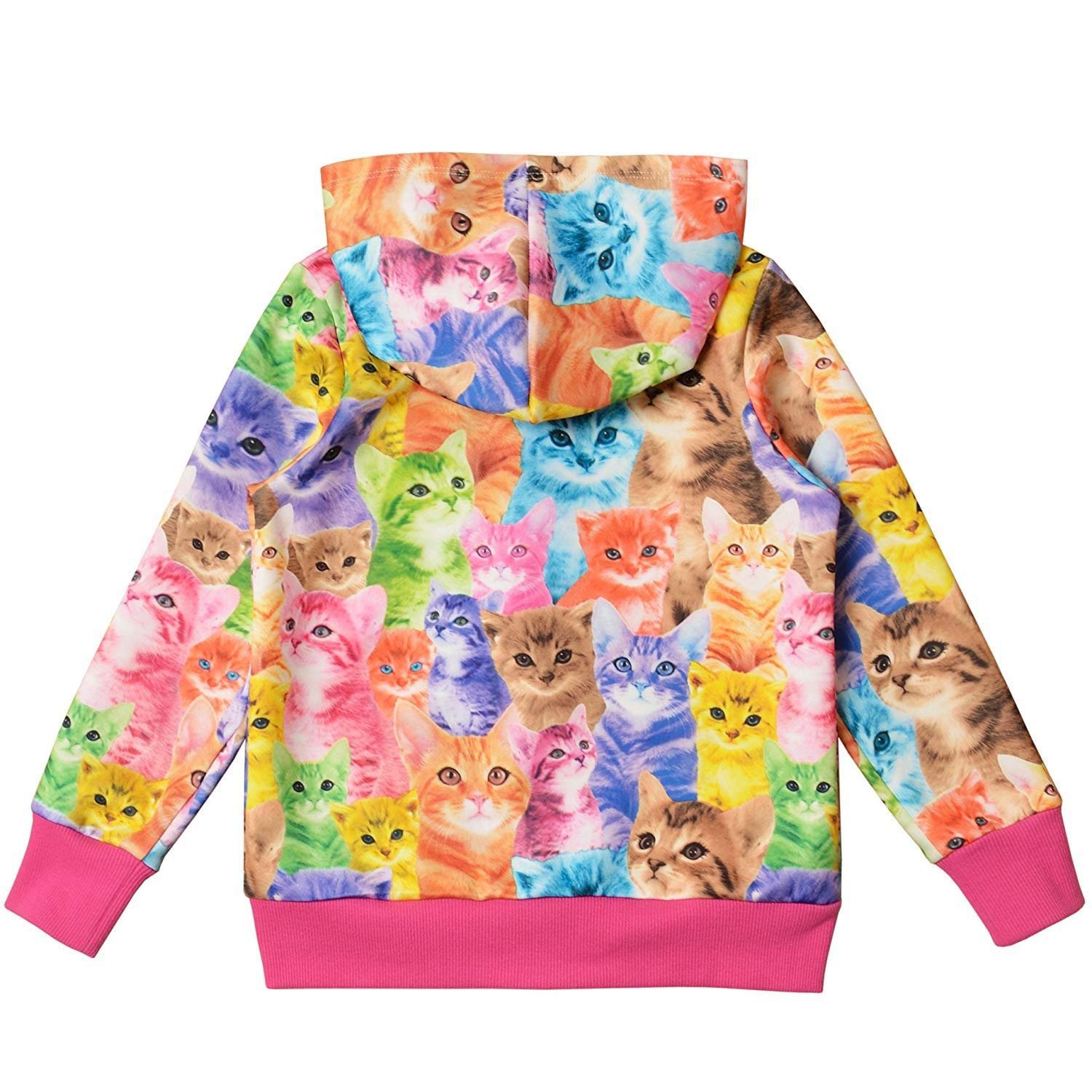 Girls Unicorn Zip-Up Hoodie with Pockets - Cute Pullover Sweatshirt for Kids & Teens | Perfect for School, Playdates & Outdoor Activities