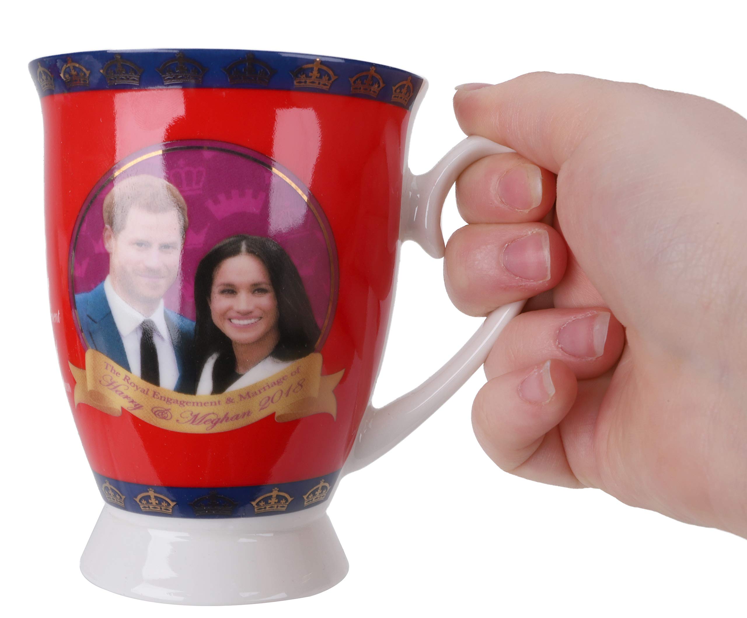 Harry & Meghan Royal Wedding Commemorative Tulip Mug Set of 4 - 2018 Royal Wedding Souvenir Collection - Perfect for Tea Time, Collectors & Royal Memorabilia Enthusiasts