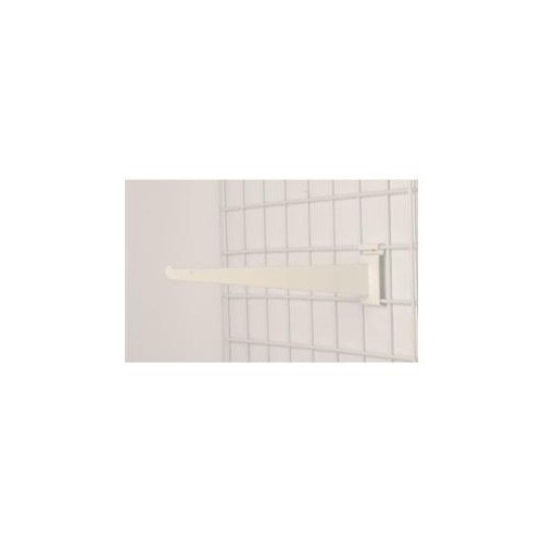 12 Inch White Metal Shelf Brackets for Wire Grid - Set of 8 | Heavy Duty Wall Mount Shelving Support for Garage, Kitchen & Closet Organization