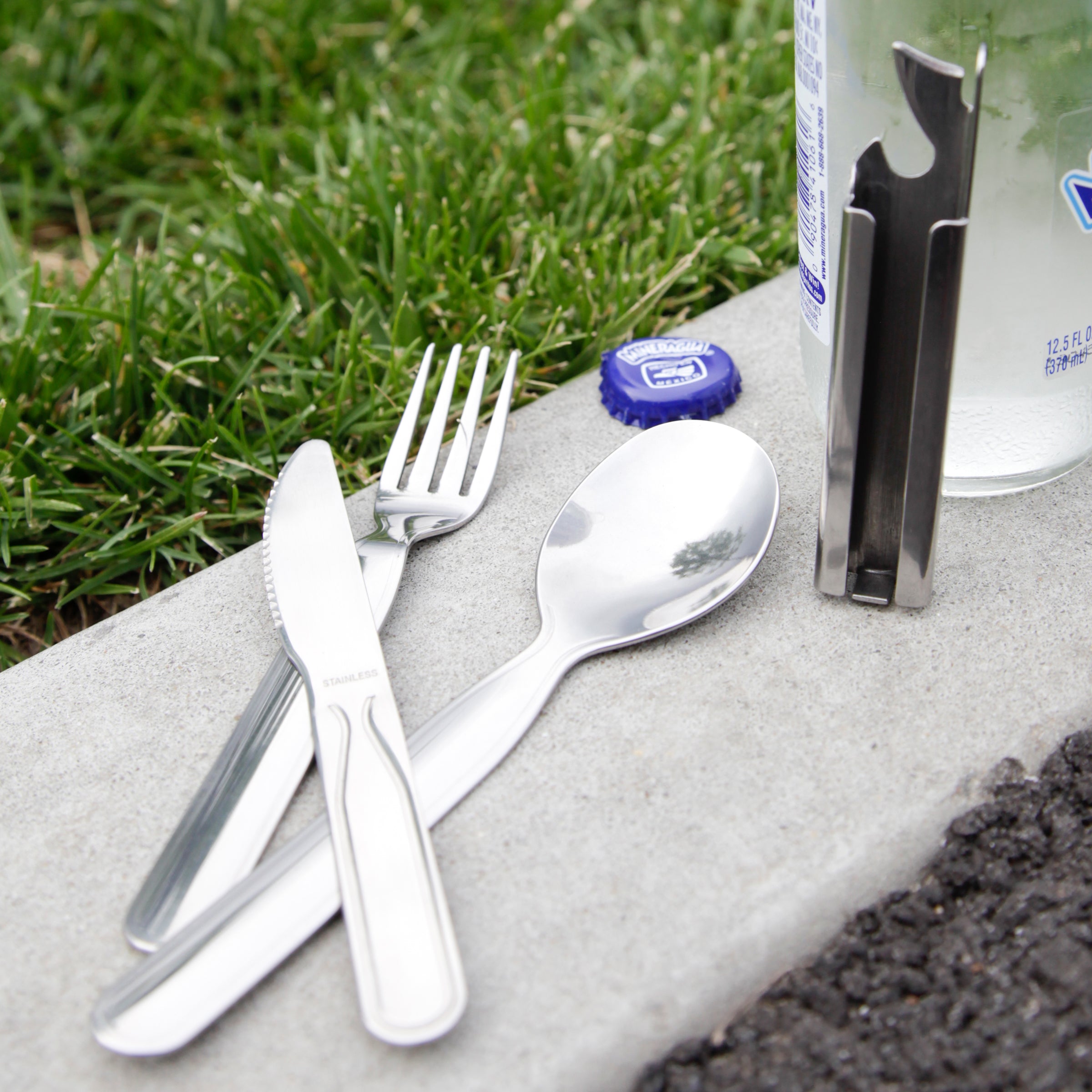Premium Camping Utensil Set - Lightweight, Durable Stainless Steel Fork, Knife & Spoon for Outdoor Adventures - Perfect for Hiking, Backpacking & Picnics