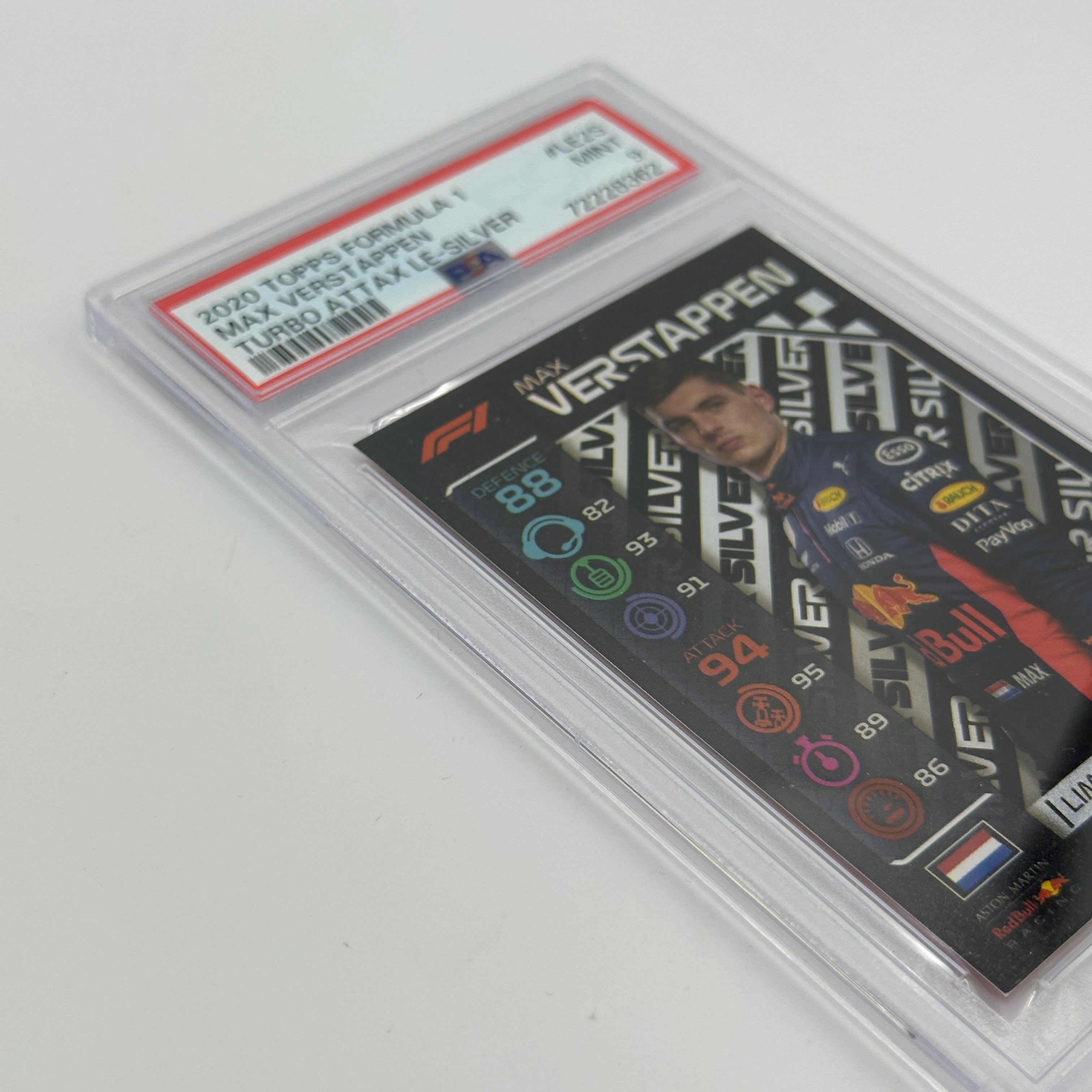 PSA 9 Graded MAX VERSTAPPEN #LE2S Limited Edition Silver Trading Card - Perfect for F1 Collectors & Sports Memorabilia Enthusiasts