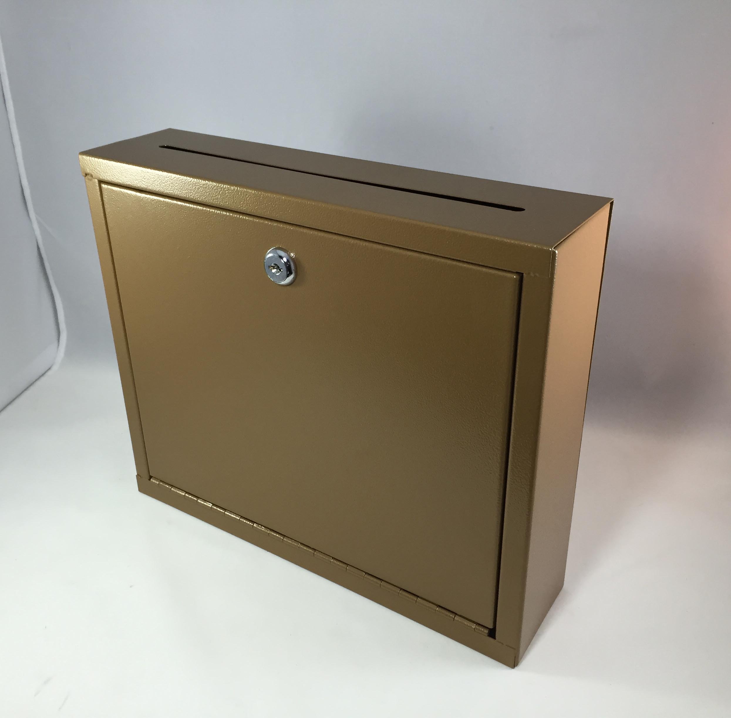 FixtureDisplays® Medium Wall Mountable Multipurpose Box - Suggestion, Donation, Drop, Mail & Cash Box (Copper) - Perfect for Offices, Retail Stores & Public Spaces