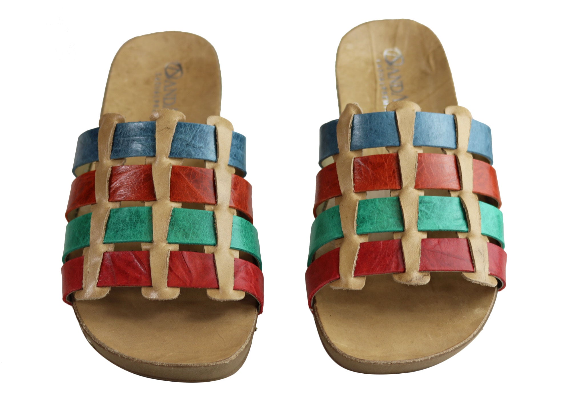 Andacco Sorrento Women's Comfort Leather Slide Sandals - Handmade in Brazil - Perfect for Beach, Vacation & Summer Outfits
