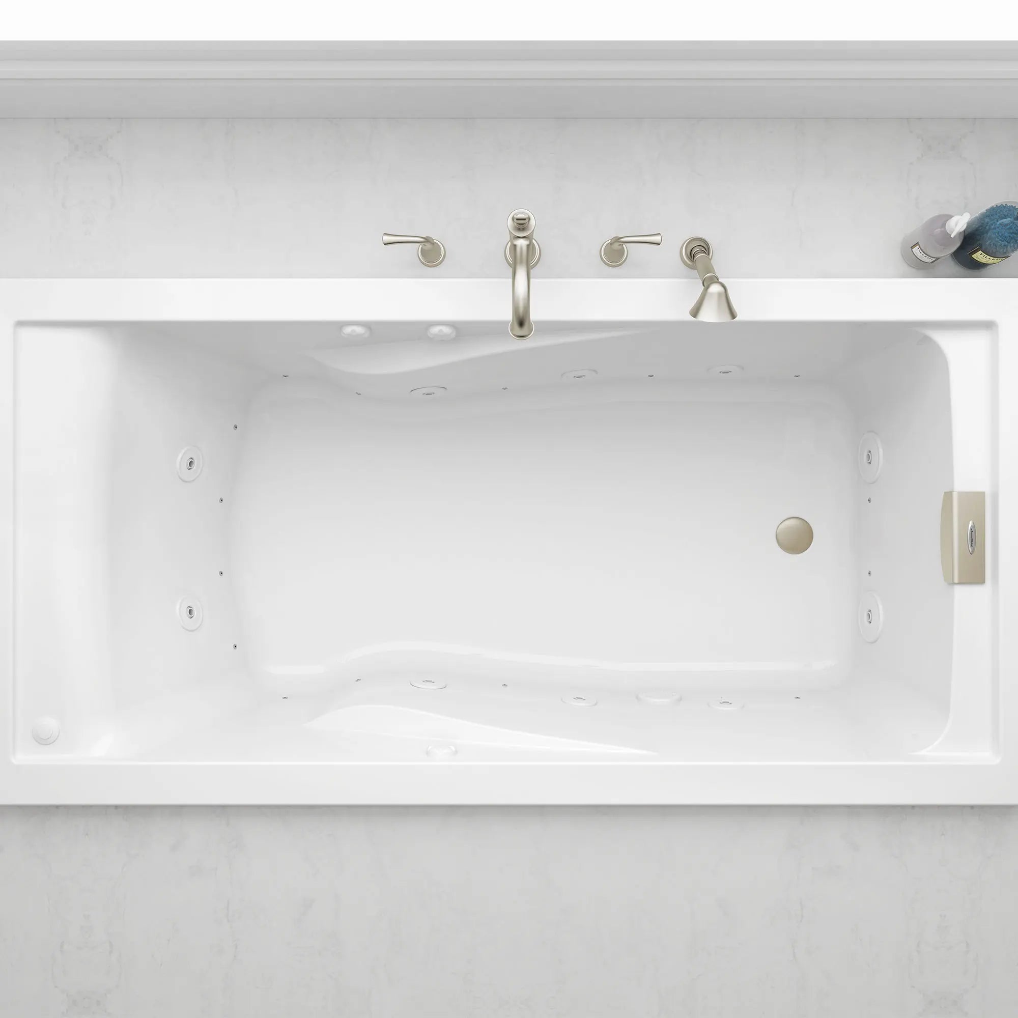 72 x 36 Inch Deep Soak Bathtub with EverClean Spa System - Luxury Soaking Tub for Relaxation & Hydrotherapy at Home