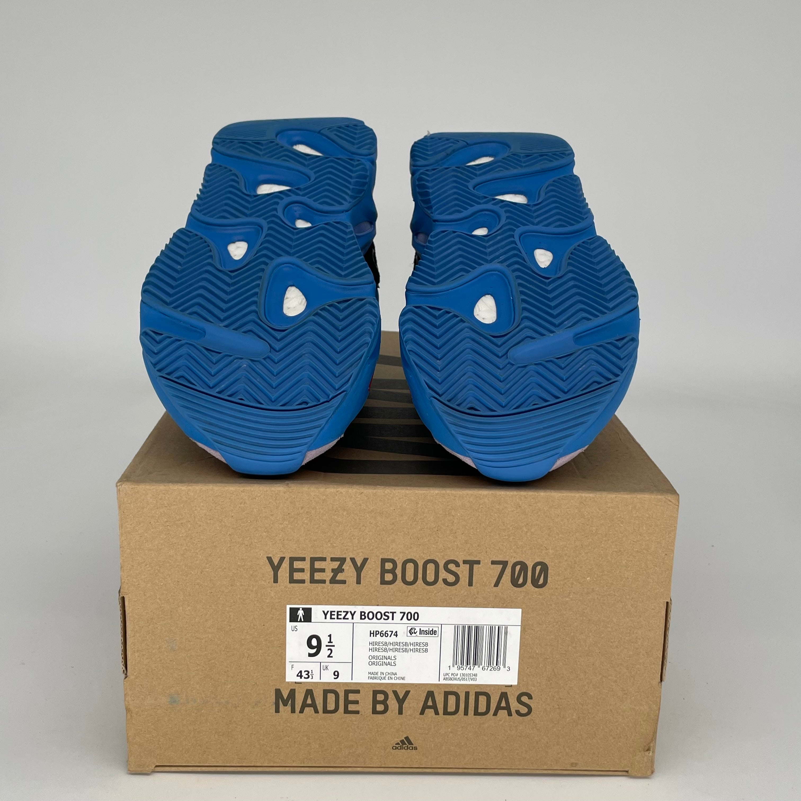 Adidas Yeezy 700 Hi-Res Blue Men's Sneakers Size 9.5 - HP6674 | Comfortable Running Shoes for Casual Wear & Street Style Fashion