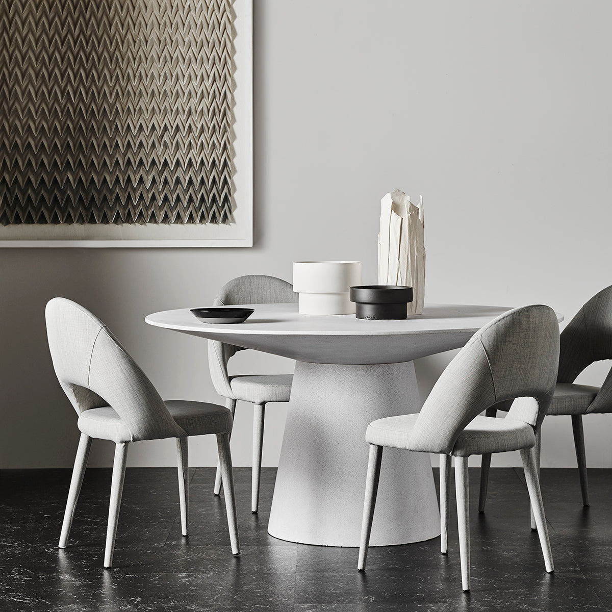 Livorno Round Dining Table - 42 Inch Modern Wood Kitchen Table for 4-6 People - Perfect for Small Spaces, Breakfast Nook & Cozy Family Meals