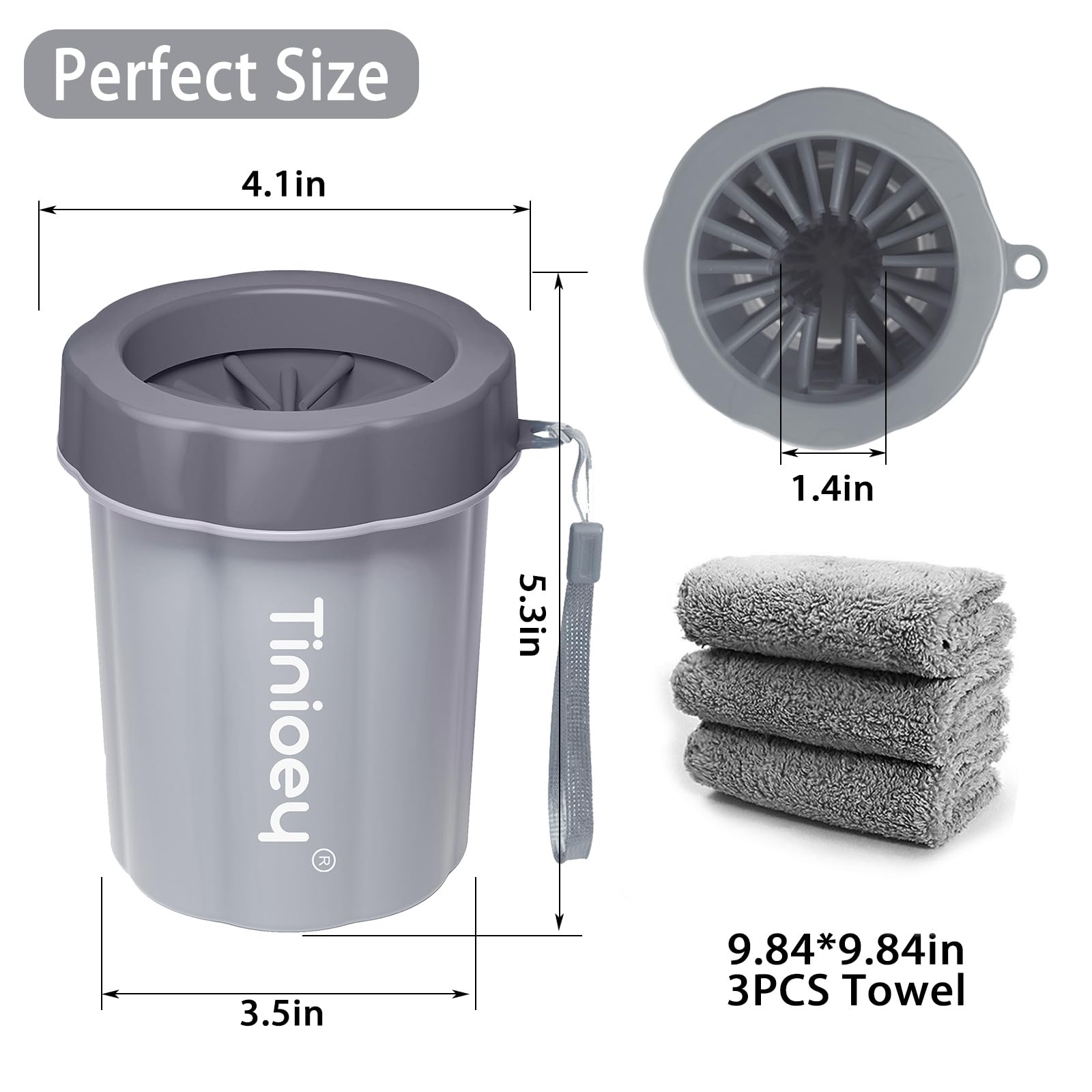 **Dog Paw Cleaner for Medium Dogs - Portable Pet Foot Washer for Muddy Paws - Perfect for Post-Walk Cleaning & Outdoor Adventures**