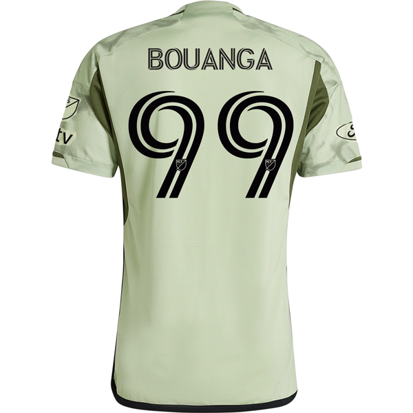 Adidas LAFC Authentic Denis Bouanga Away Soccer Jersey with MLS, Apple TV & Ford Patches 2024-2025 Season - Magic Lime - Perfect for Matchdays, Fan Events & Collectors