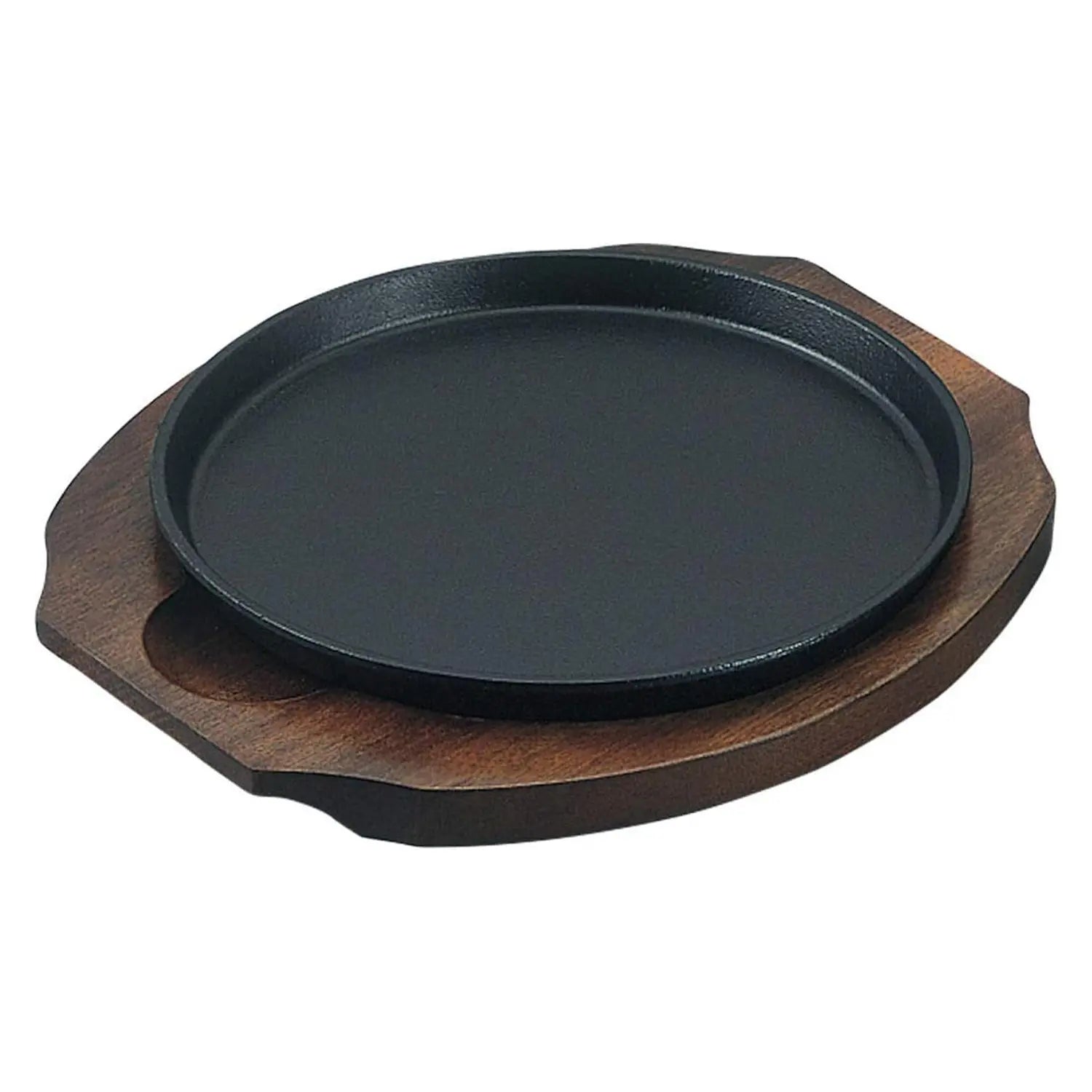 Asahi Premium Cast Iron Sizzler Platter - 12 Inch Round Grill Plate for Steak, Fajitas & Sizzling Dishes - Perfect for Restaurants, BBQs & Home Cooking