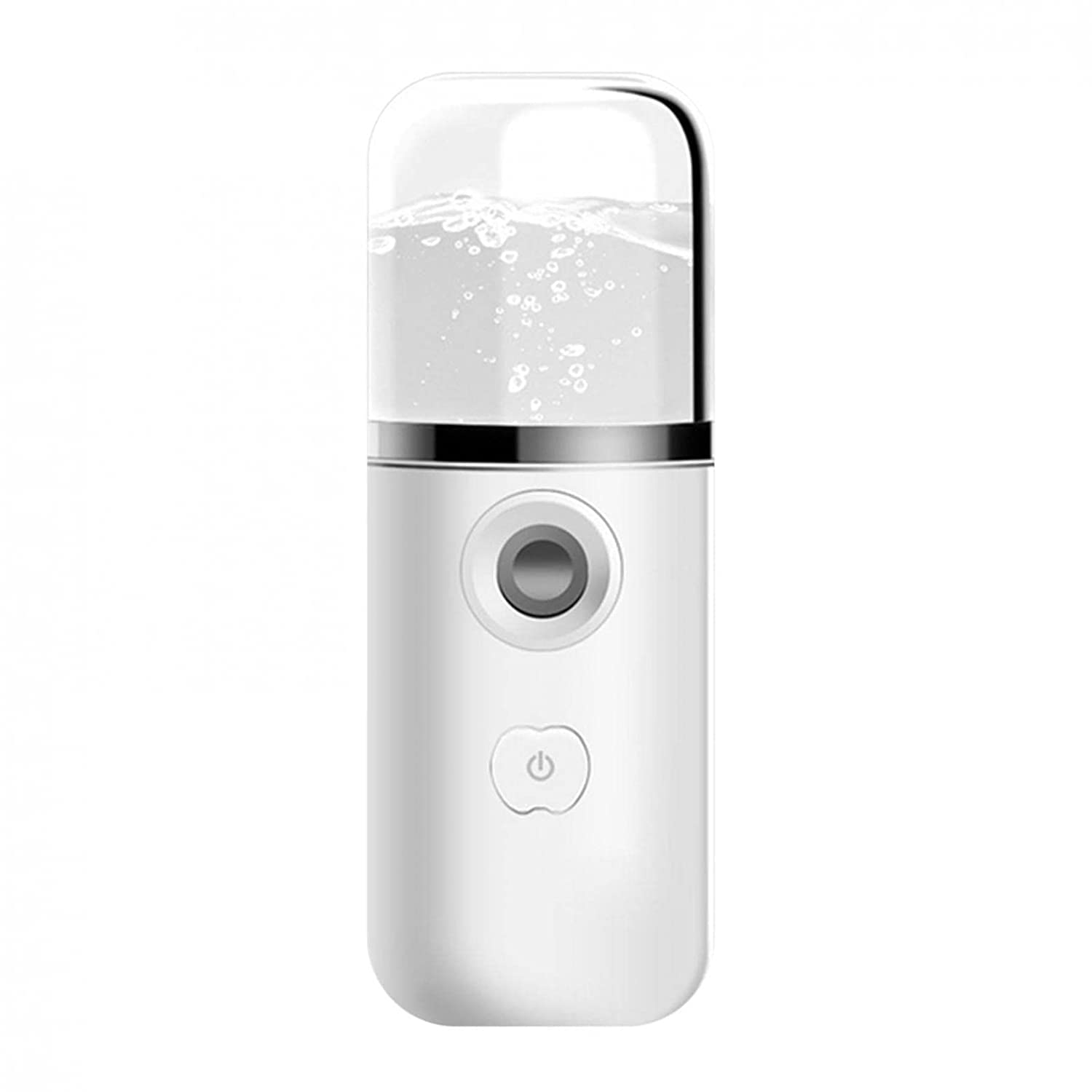 Portable Nano Face Steamer & Mist Sprayer - 40ml USB Rechargeable Handheld Skin Hydration Tool for Dry Skin Care, Travel & Home Use (White)