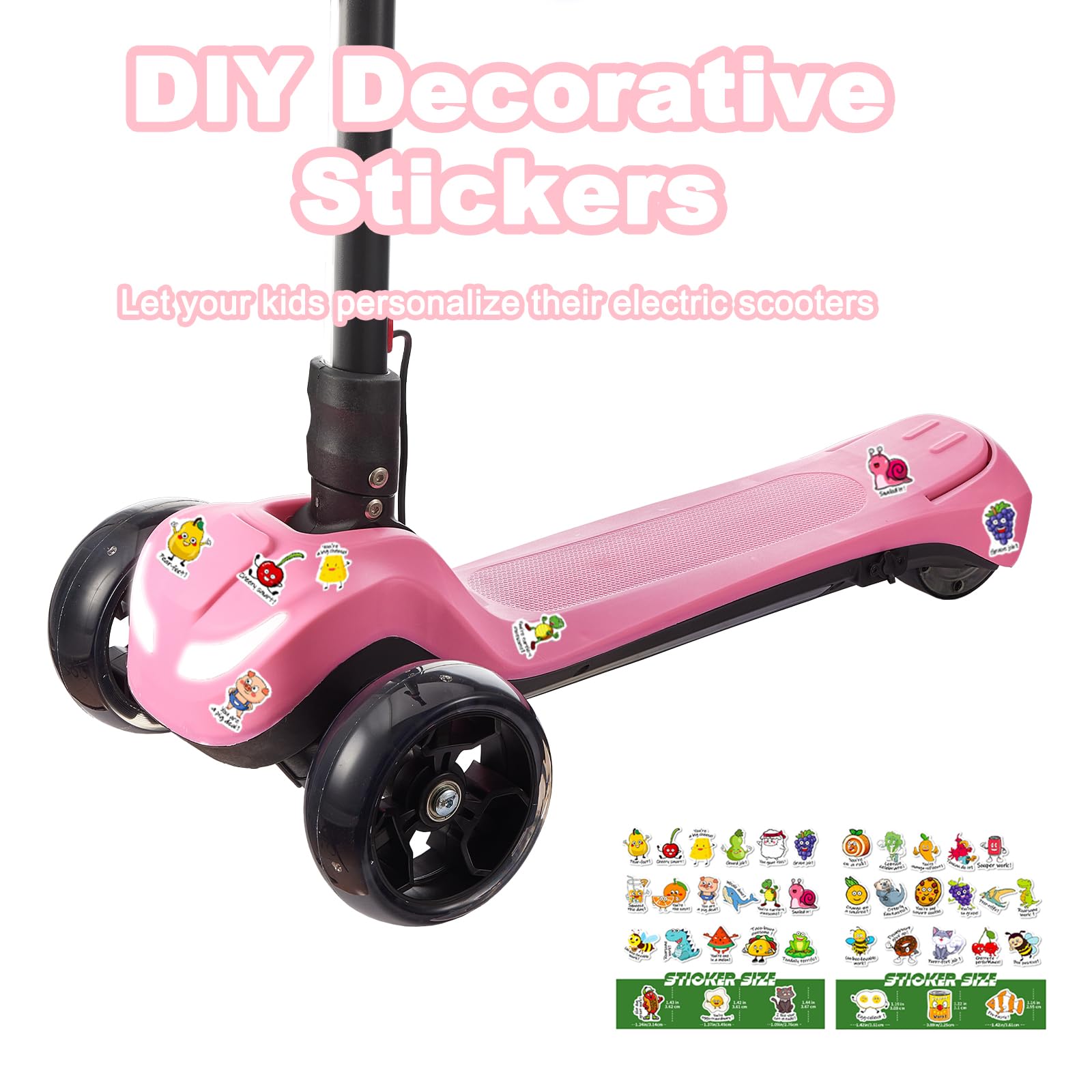 Best 3 Wheel Electric Scooter for Kids Ages 3-12 - Foldable Design with LCD Display, Colorful LED Lights & Adjustable Height - Safe 5Mph Speed & Long Battery Life - Perfect for Neighborhood Rides, Park Adventures & Learning Balance