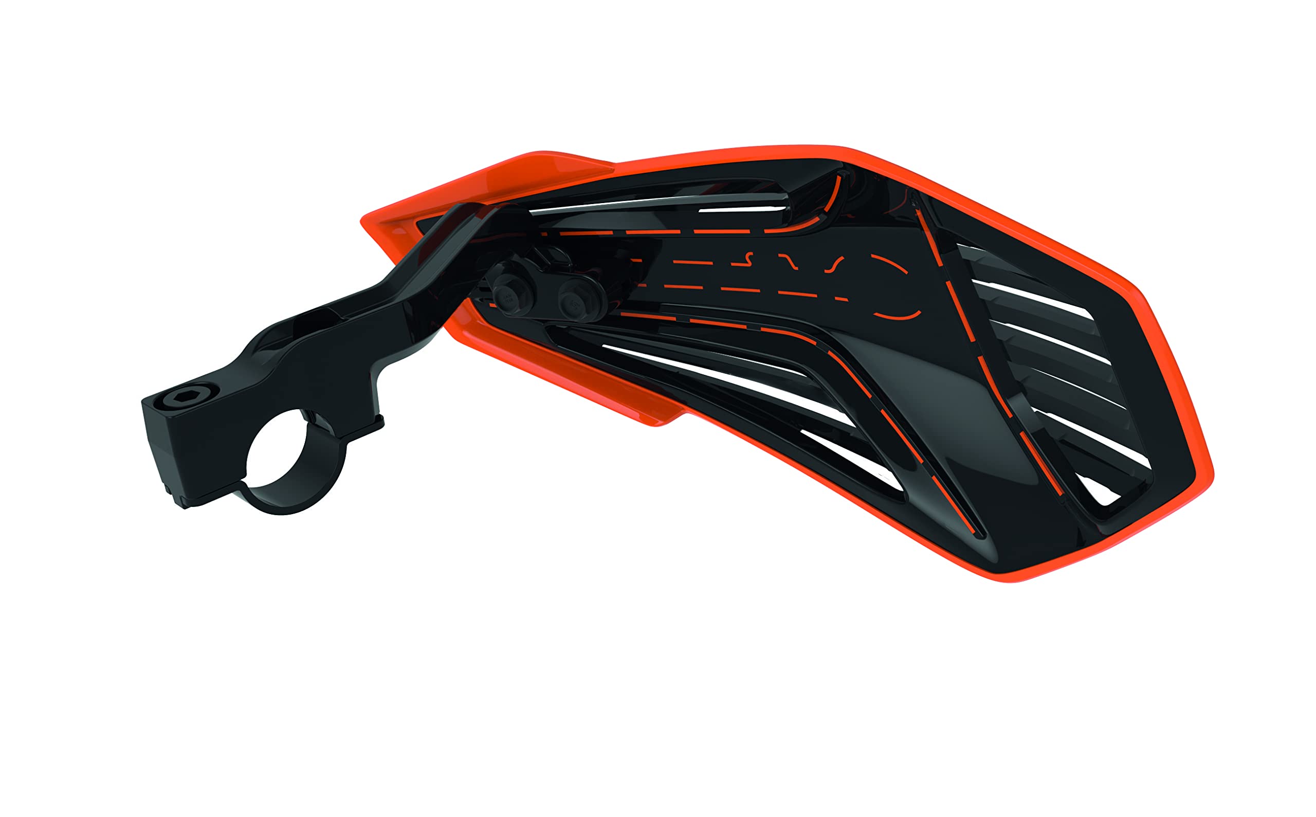 Polisport 8308400010 MX Air Handguard - Red/White Motocross Dirt Bike Hand Protectors for Off-Road Racing & Trail Riding