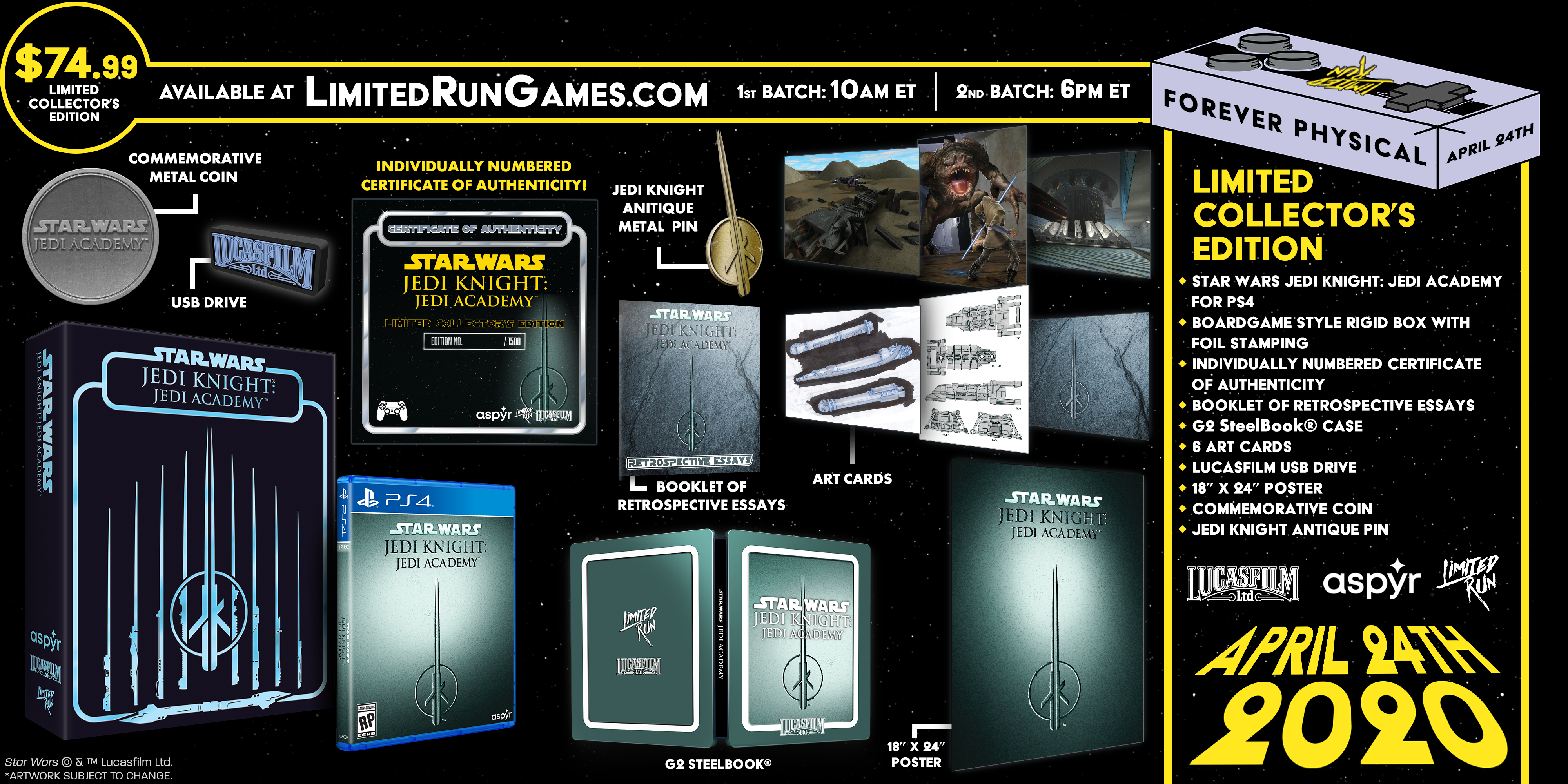 Star Wars Jedi Knight: Jedi Academy Premium Edition (PS4) - Limited Run #337 - Collector's Edition for Fans | Perfect for Gaming Nights & Star Wars Collectors