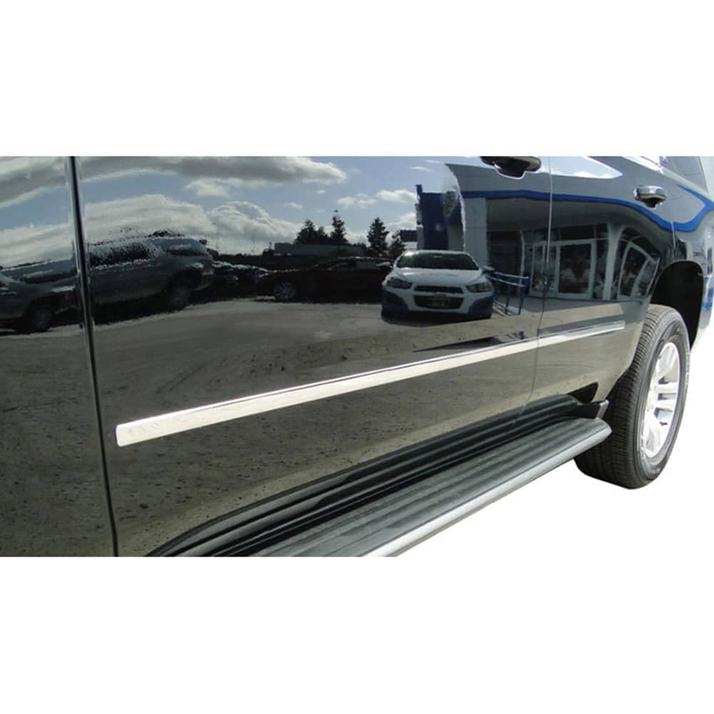 Chrome Body Side Molding Overlay (4-Piece Set) for 2015-2017 Chevy Tahoe - Enhance Style & Protection for SUV Exterior