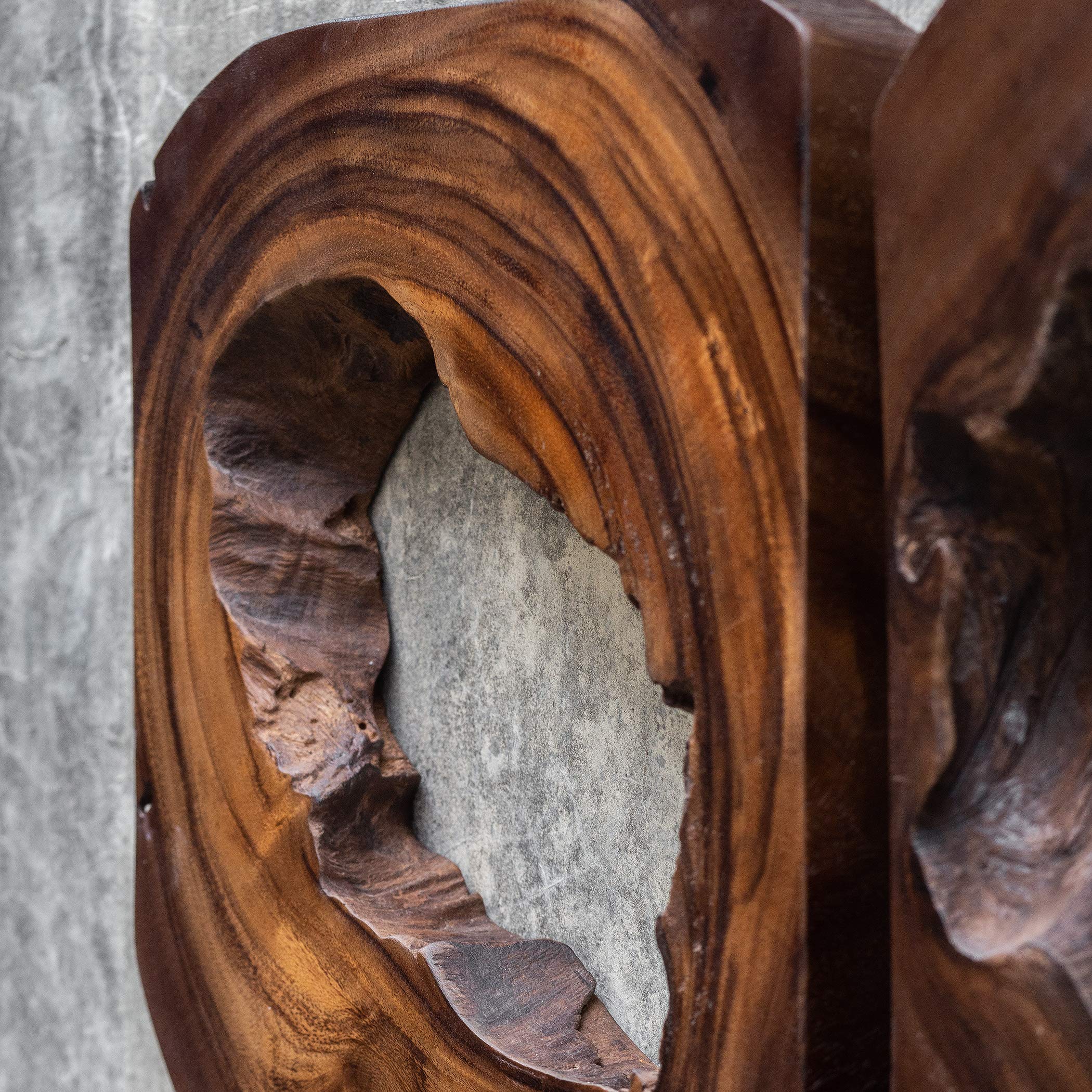 Adlai Wood Wall Art Set of 6 - Handmade Modern Home Decor for Living Room, Bedroom & Office - Rustic Wooden Wall Hangings for Farmhouse, Boho & Scandinavian Style Interiors