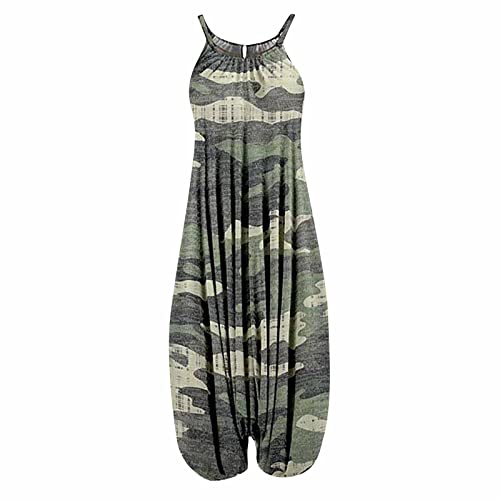 MOBCTG Women's Vintage Swoveralls - Belted Wide Leg Jumpsuit with Backless Design & Adjustable Straps (Sizes S-5XL) | Casual Summer Outfit for Beach, Music Festivals & Street Style
