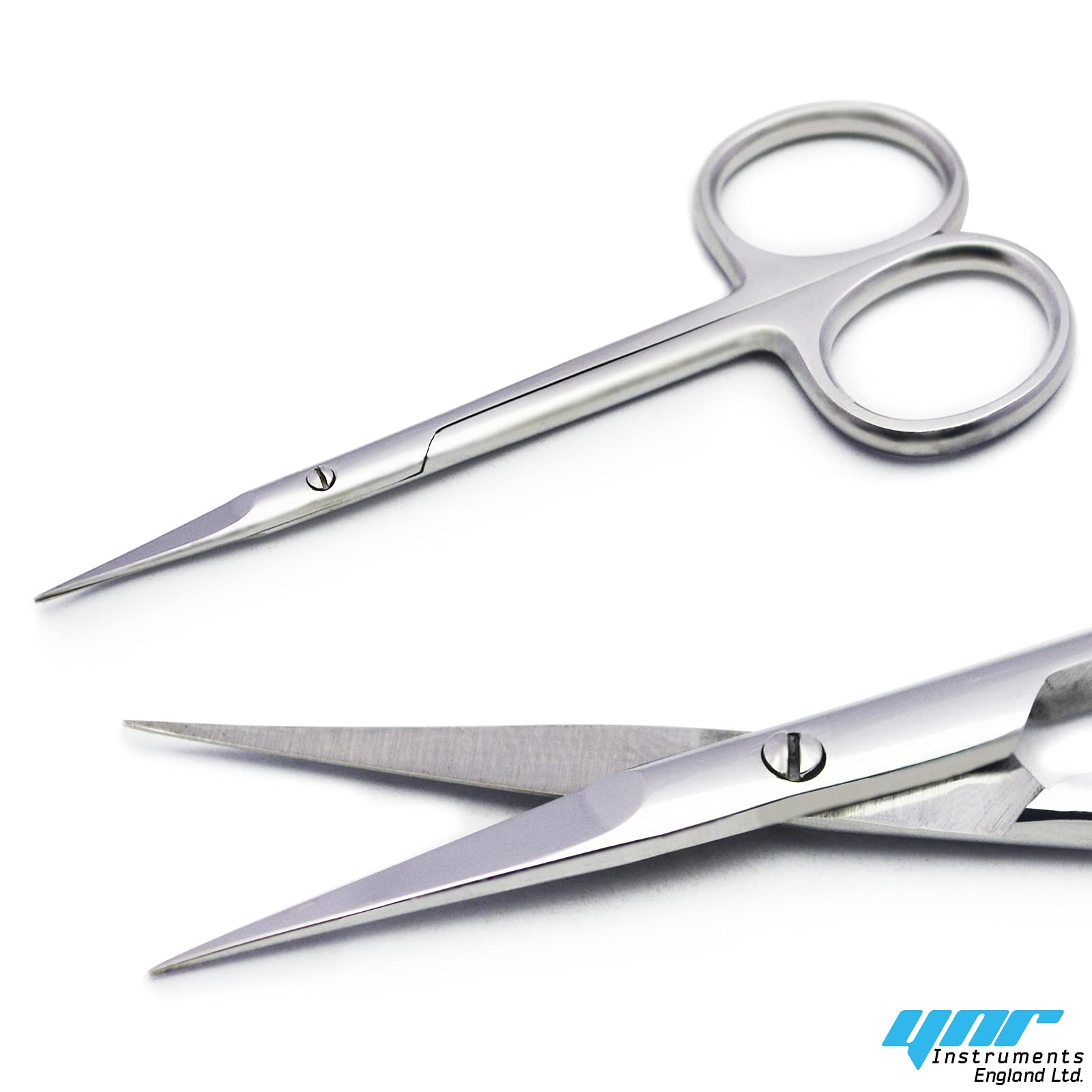 Professional Nail Scissors Set - Stainless Steel Cuticle & Manicure Scissors with Straight & Curved Tips for Precise Nail Art & Grooming (CS-05) - Perfect for Salon, Home Pedicure & DIY Nail Care