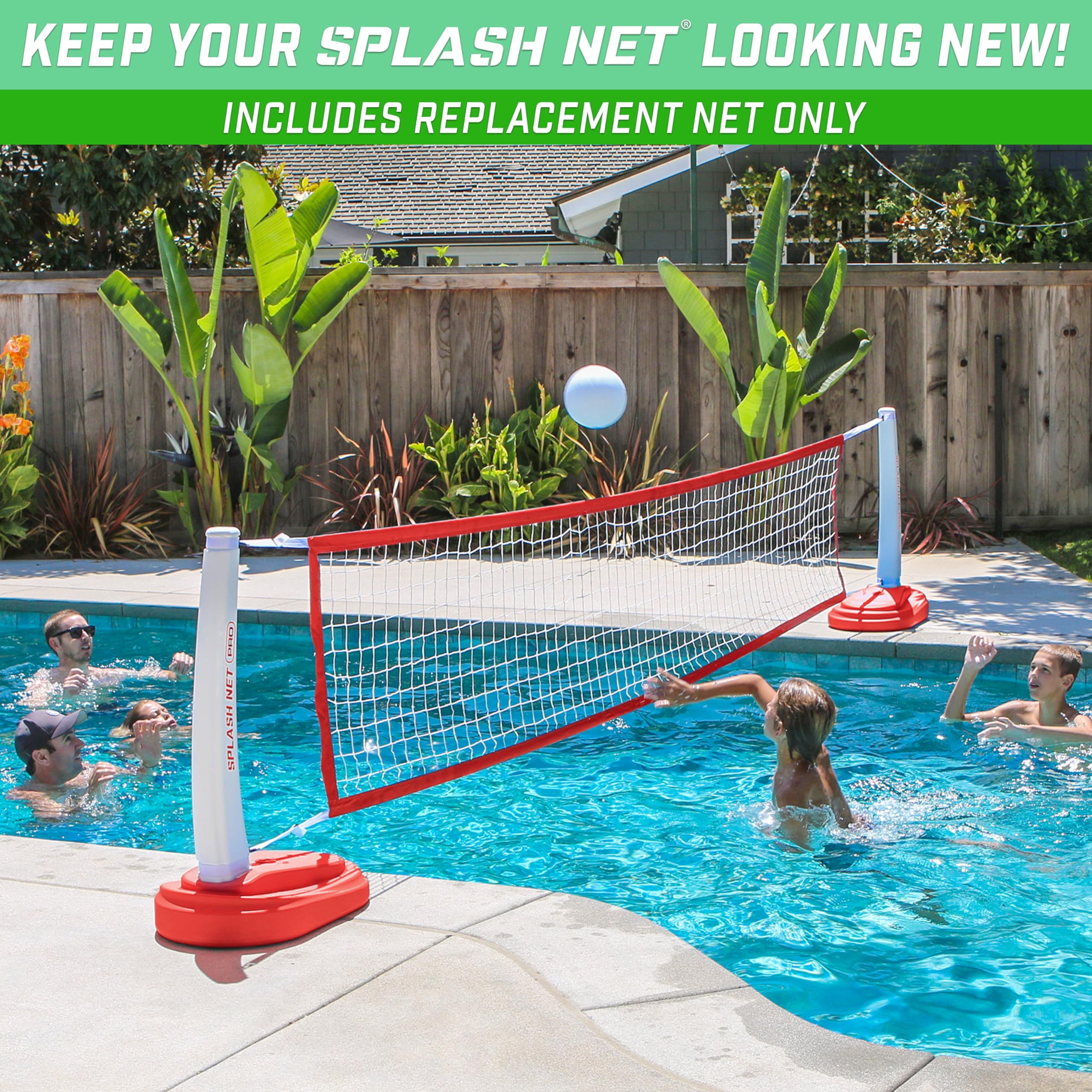 Replacement Pool Volleyball Net for GoSports Splash Net PRO & MAX - Durable Outdoor Water Game Accessory for Beach, Backyard, and Pool Parties