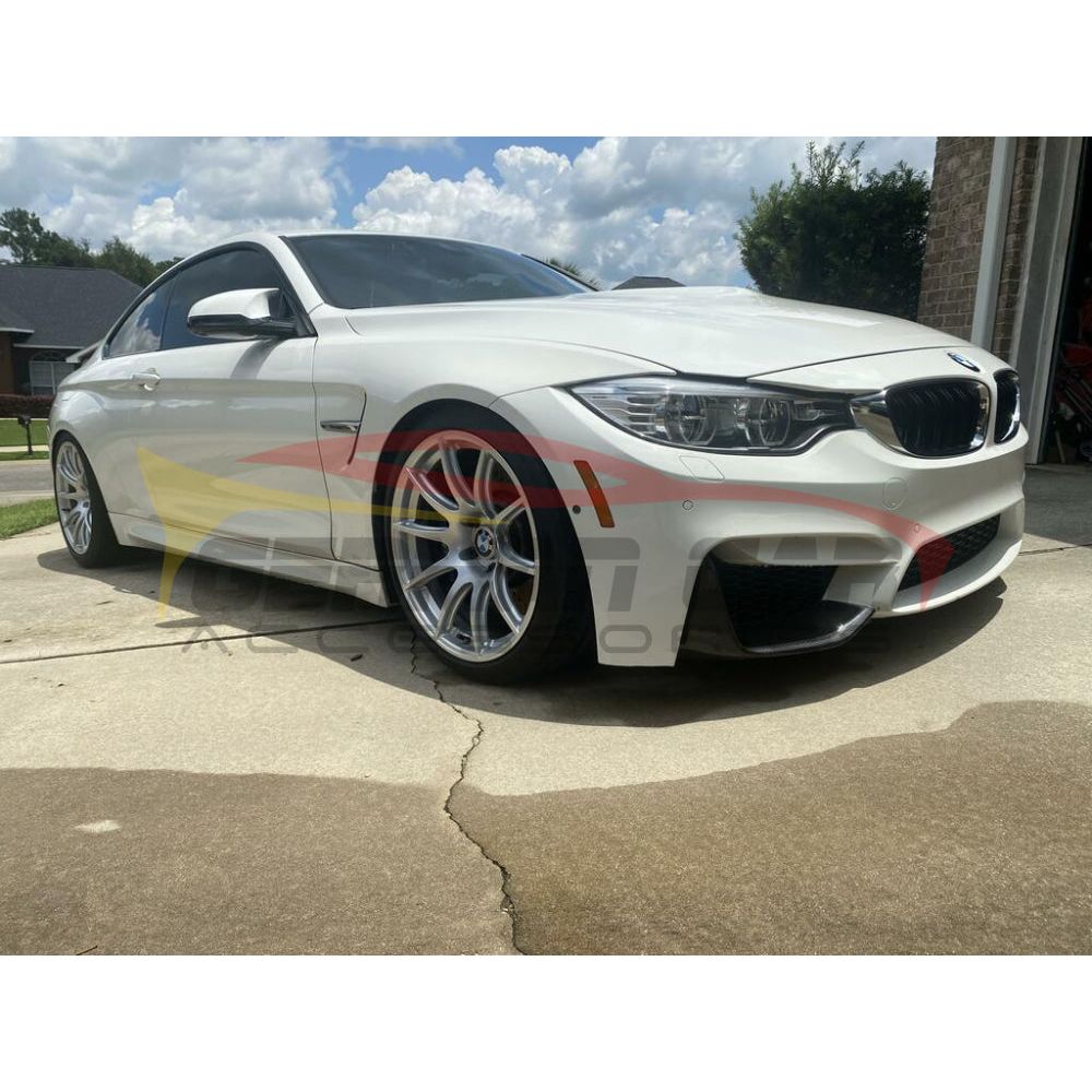 2014-2021 BMW M3 M4 F80 F82 F83 Carbon Fiber Front Lip Splitter - M Performance Style Aerodynamic Upgrade for Enhanced Styling & Downforce | Perfect for Track Days, Car Shows & Street Performance