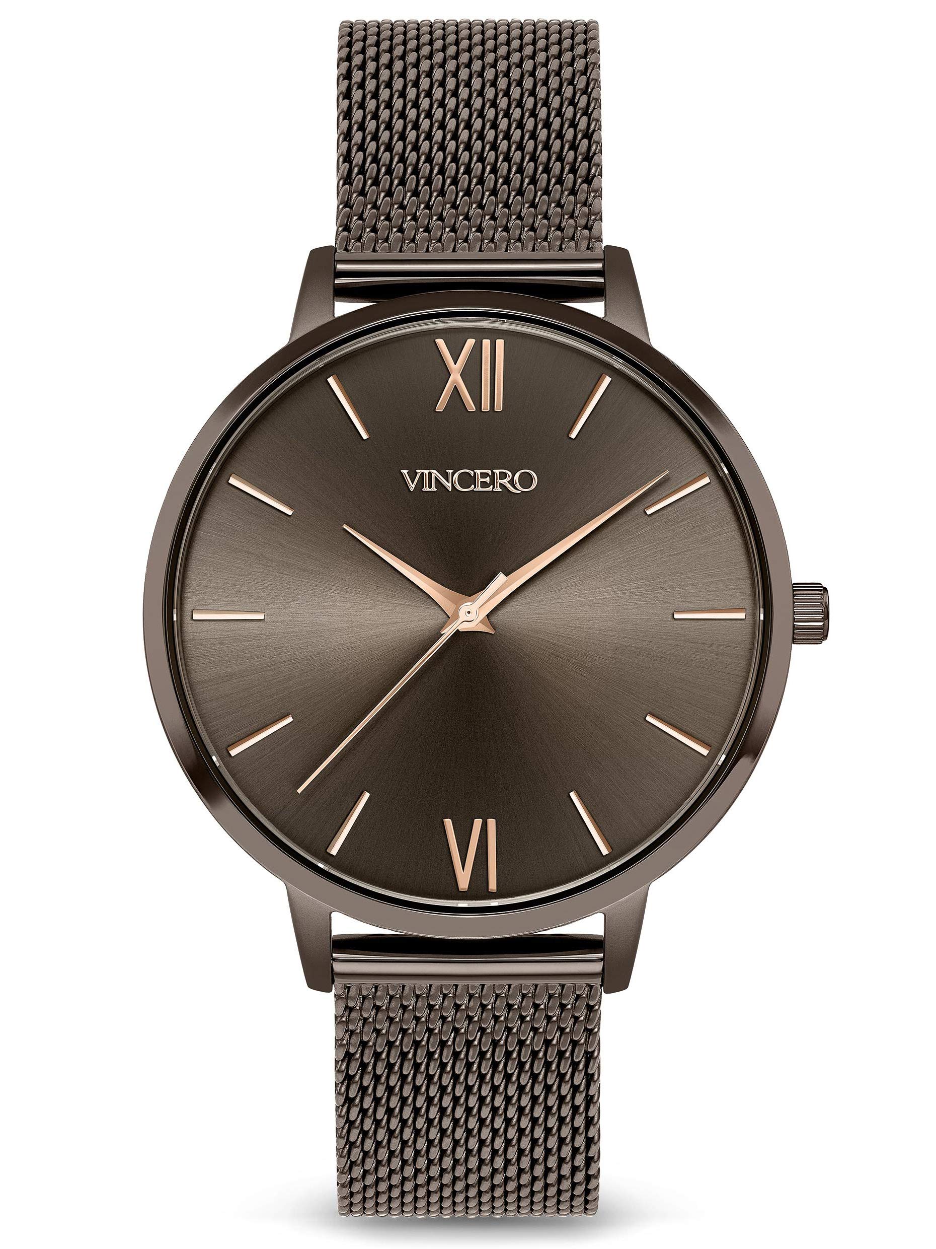 Vincero Eros 38mm Luxury Women's Watch with Genuine Leather Band - Japanese Quartz Movement - Elegant Analog Wristwatch for Women - Perfect for Office, Date Night & Special Occasions