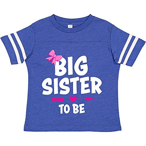 Inktastic Big Sister to Be with Bow and Arrow Toddler T-Shirt - Cute Pregnancy Announcement & Sibling Gift for Toddler Girls