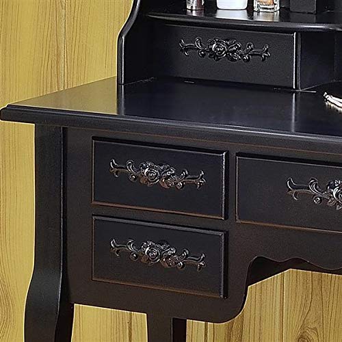 Vanity Set with Tri-Folding Mirror & 7 Drawers - Makeup Dressing Table with Cushioned Stool - Easy Assembly for Women & Girls - Perfect for Bedroom, Bathroom & Dressing Room Organization