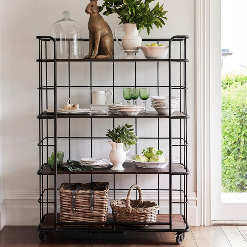 Stainless Steel Wide Bakers Rack with Wheels - Heavy Duty Kitchen Storage Shelf for Baking, Cooking & Organizing - Perfect for Home, Restaurant & Commercial Use