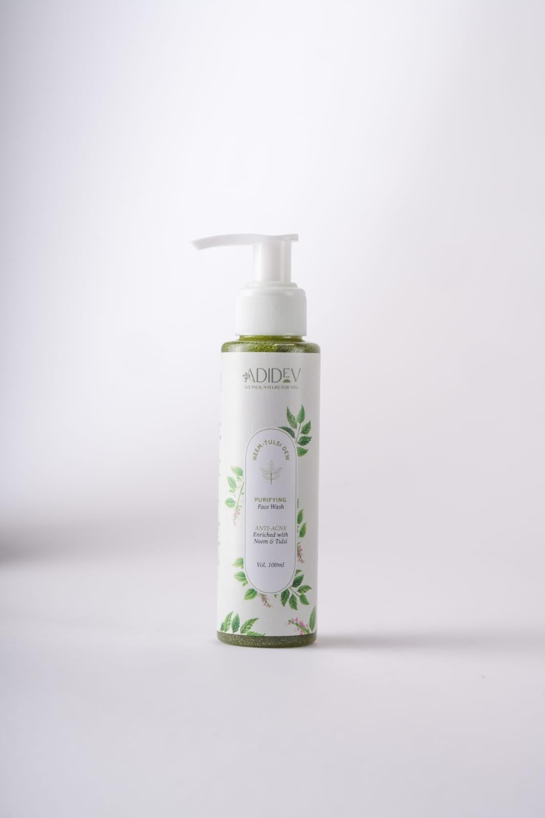 Neem Tulsi Face Wash for Acne & Glowing Skin - Natural Ayurvedic Cleanser for Oily & Sensitive Skin - Daily Use for Clear & Healthy Complexion