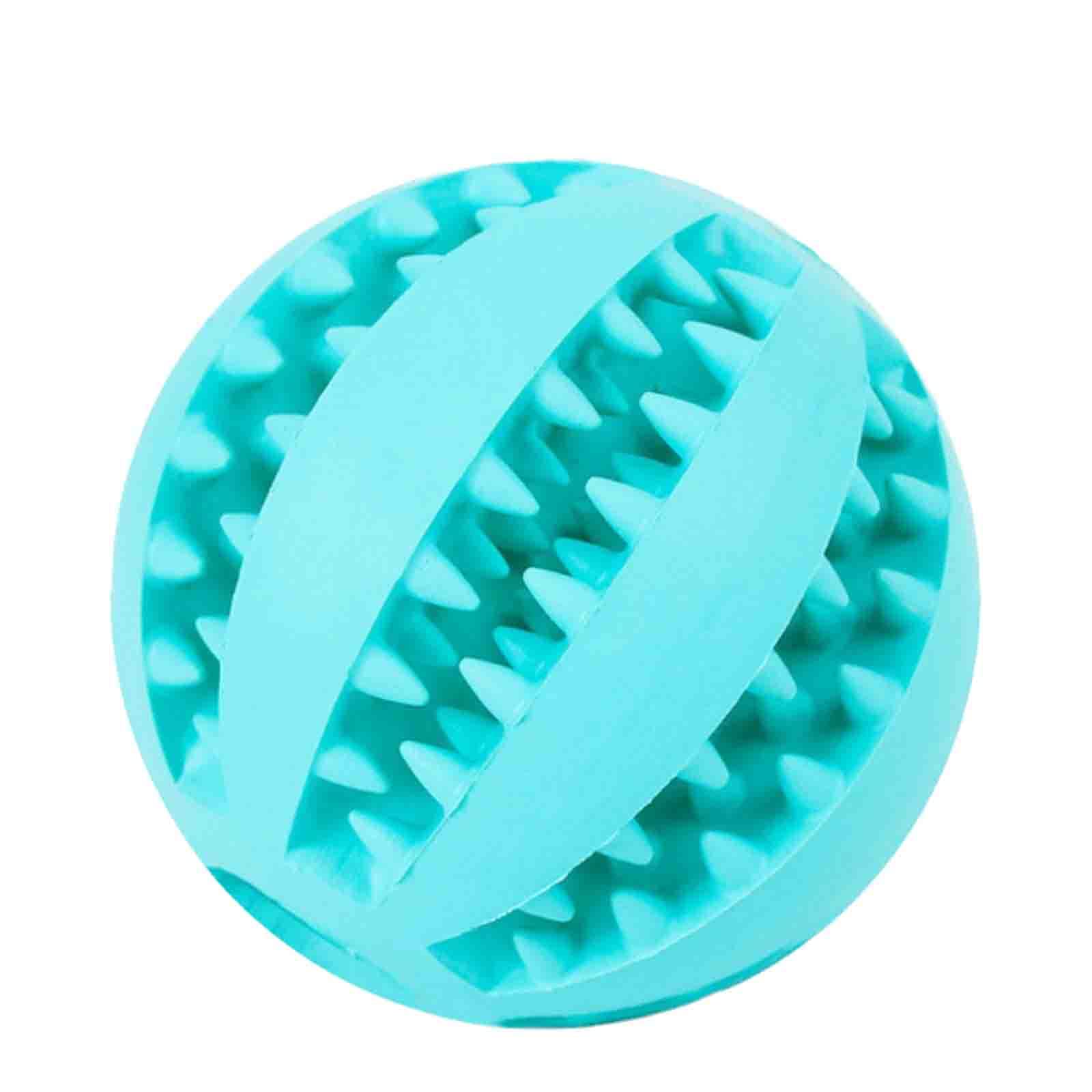 **Durable Rubber Dog Ball Toy for Puppies & Large Dogs - Teeth Cleaning Chew Toy with Snack Dispenser - Fun Interactive Pet Toy for Indoor & Outdoor Play**