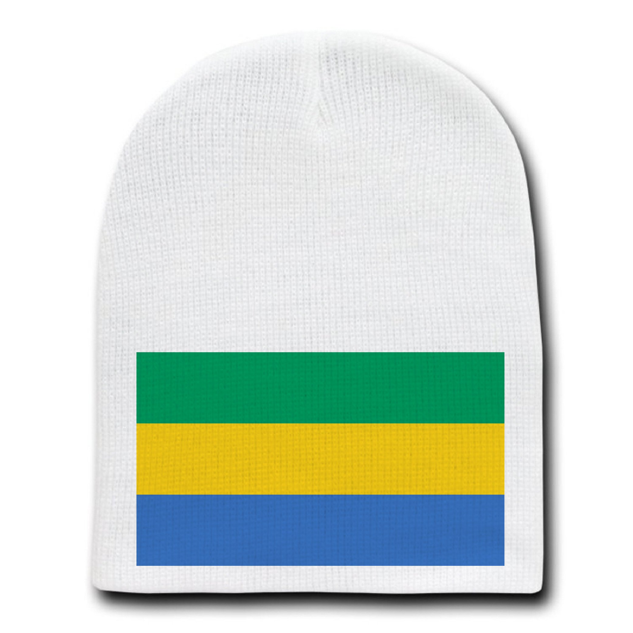 Gabon National Flag Beanie Hat - Warm Winter Skull Cap with Country Flag Design - Perfect for Sports Fans, Travel & Outdoor Activities