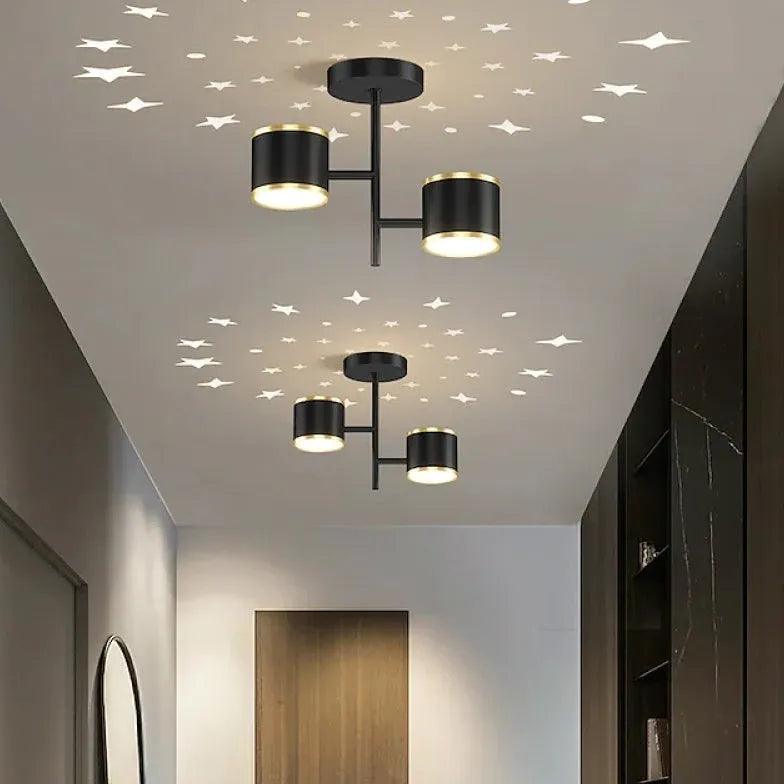 Modern Flush Ceiling Lights - Starlight Corridor Design for Hallway, Bedroom & Living Room - Energy Efficient LED Lighting Fixture for Home Decor