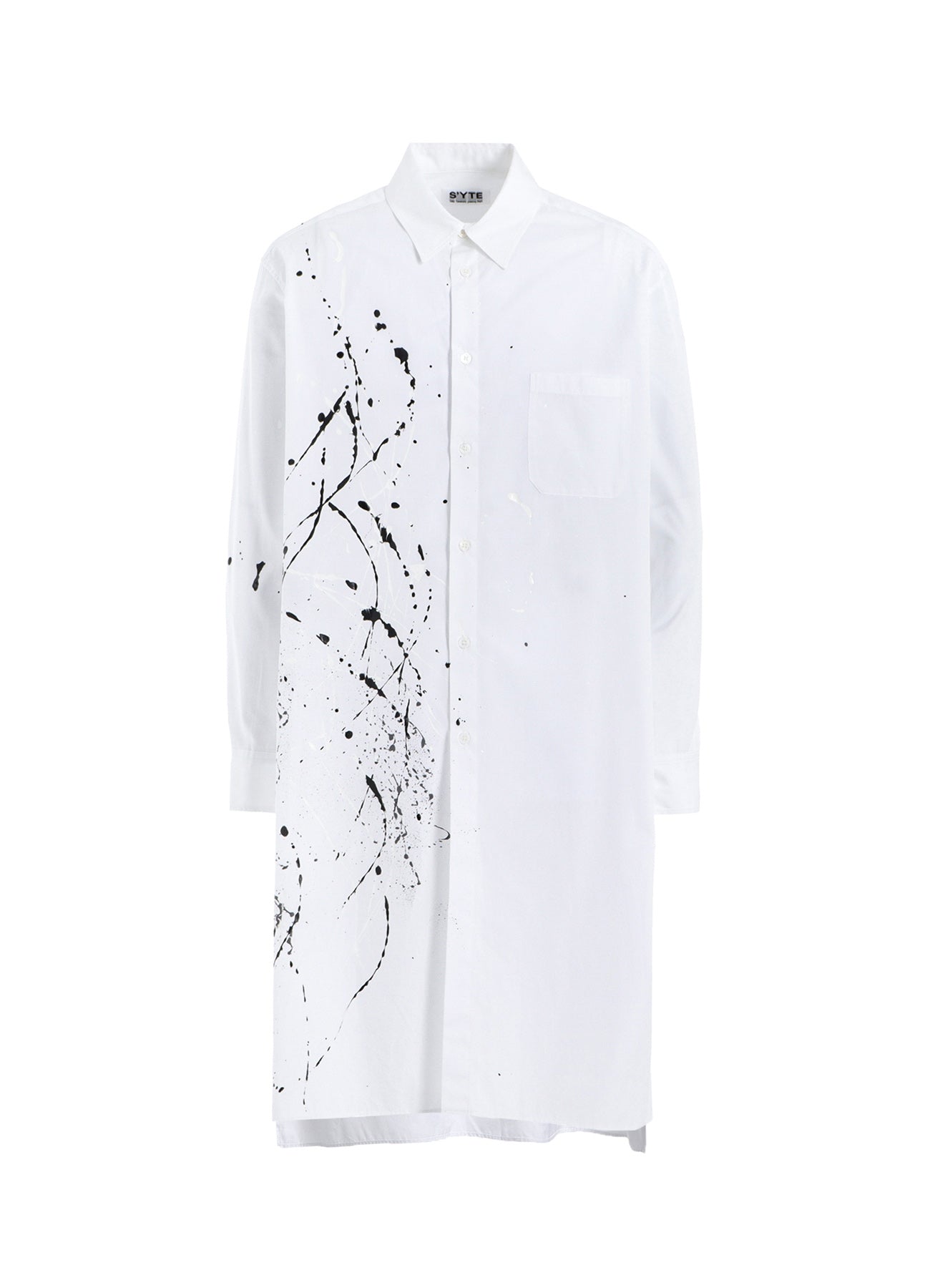 Stylish Cotton Broad Splash Painted Long Shirt for Women | Trendy Casual & Boho Fashion | Perfect for Beach Outings, Music Festivals & Everyday Wear