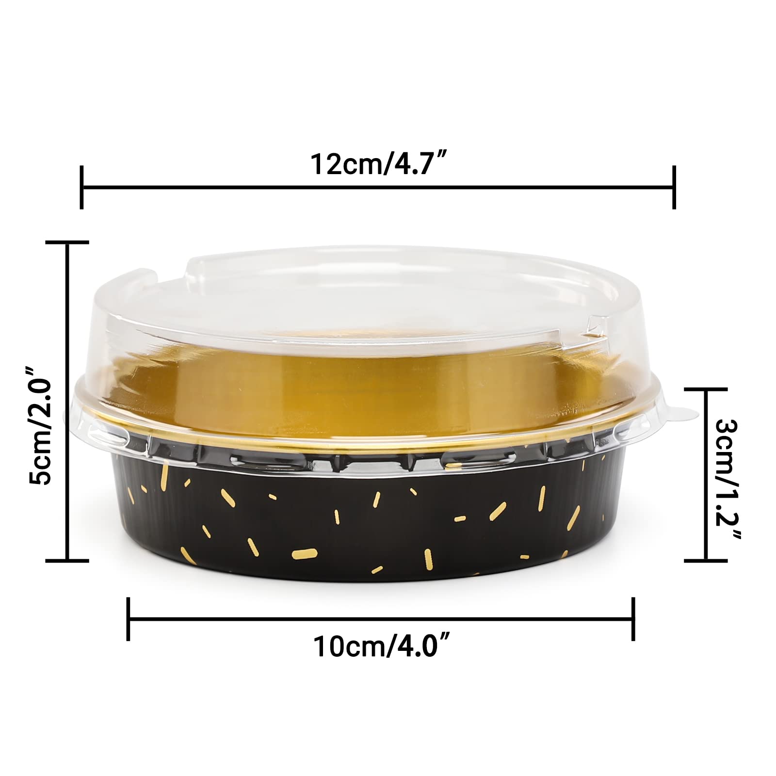 Beasea 20 Pack 4-Inch Round Aluminum Mini Cake Pans - 8 Oz Oven Safe Cupcake & Tart Pans with Lids - Perfect for Baking Mini Pies, Quiche, Pizza & Desserts - Ideal for Home Baking, Parties & Holiday Treats