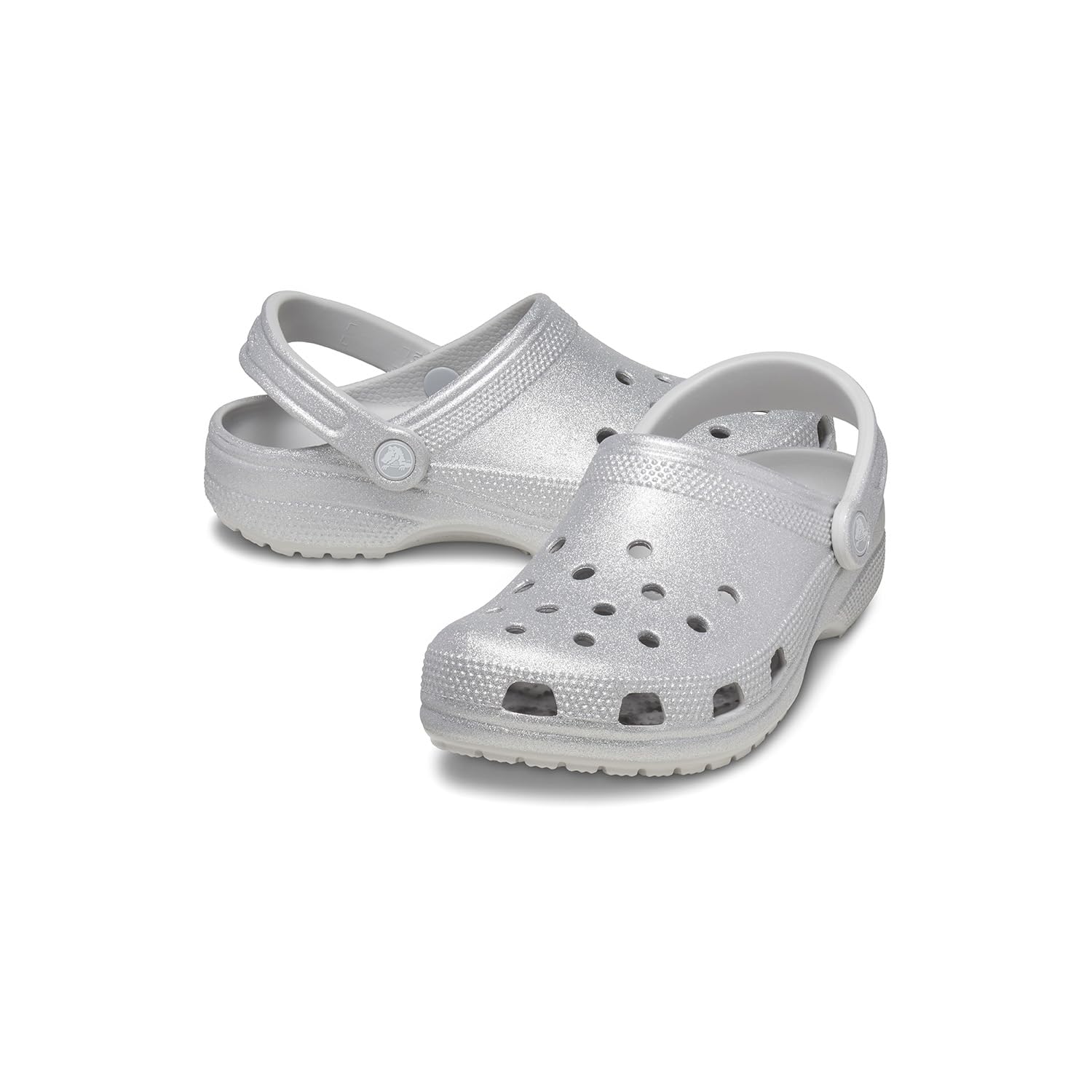 Crocs Unisex Adult Classic Glitter Clogs | Comfortable Slip-On Shoes for Men & Women | Perfect for Casual Wear, Beach, Pool & Indoor Use