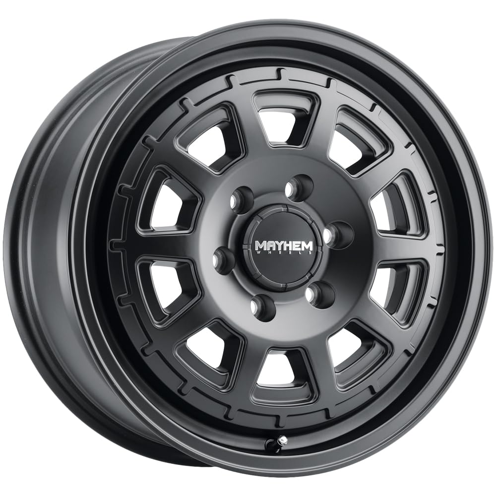 Mayhem Voyager 8303 Matte Black 15x7 5x114.3mm Wheel - 15mm Offset, 72.6mm Hub - Perfect for Custom Car Builds & Off-Road Vehicles