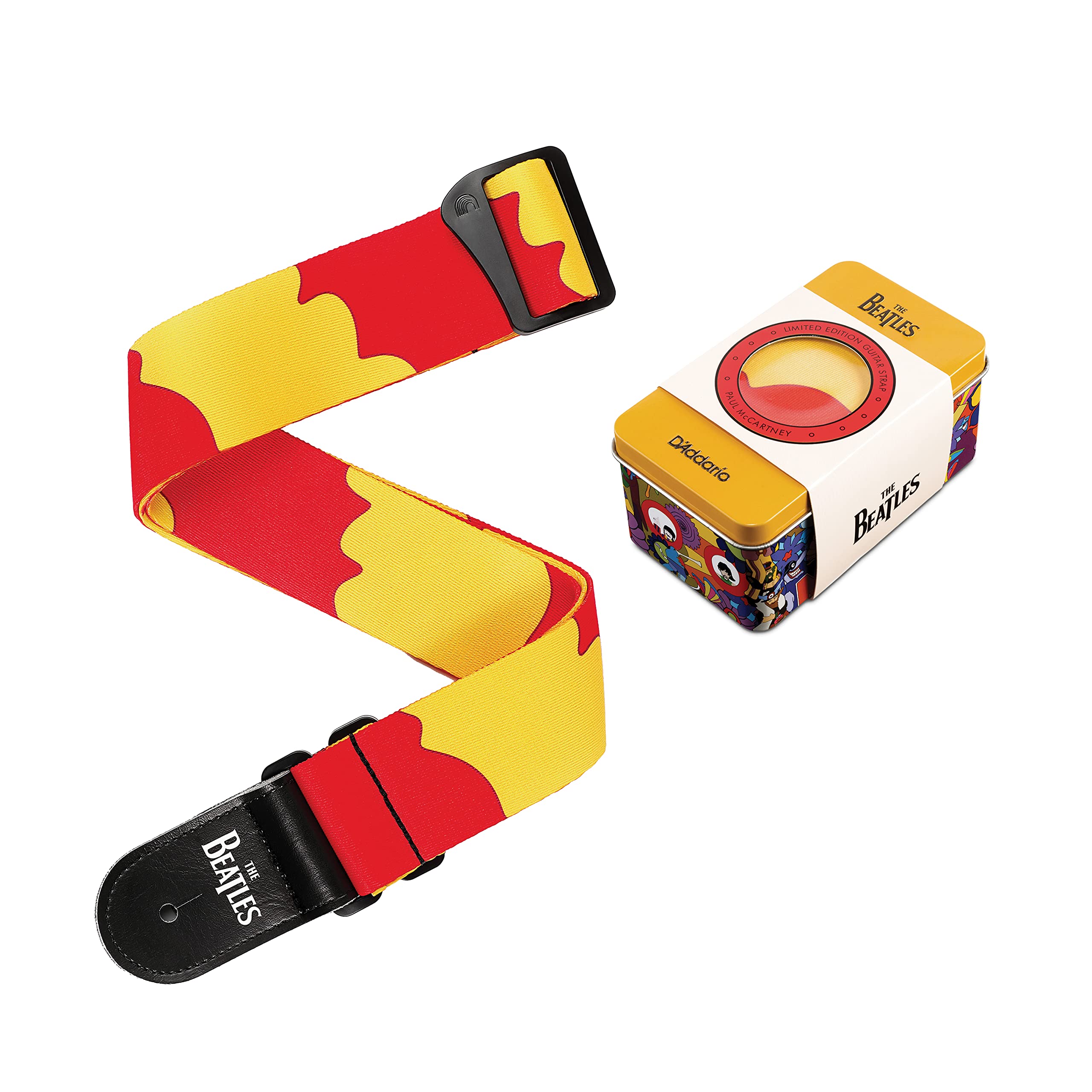 D'Addario Beatles Guitar Strap - Yellow Submarine 50th Anniversary Edition - Adjustable Electric, Acoustic & Bass Guitar Strap - Comfortable & Durable - Perfect for Live Performances, Studio Recording & Stage Shows