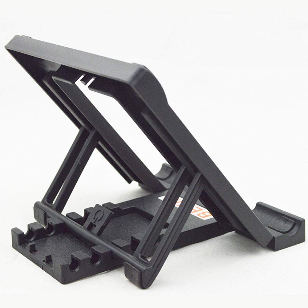 Adjustable Desktop Tablet Stand & Phone Holder - Foldable, Portable Support for iPad, Kindle, Smartphones - Perfect for Work, Study, and Video Calls (Black)